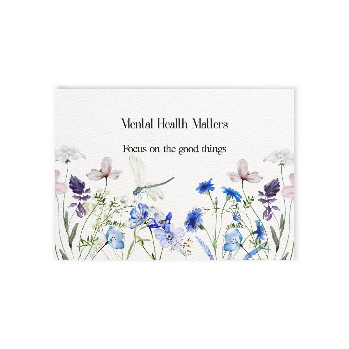 Watercolor "Focus" Mental Health Matters Art Print Card - The Dreamer's Bookshop.