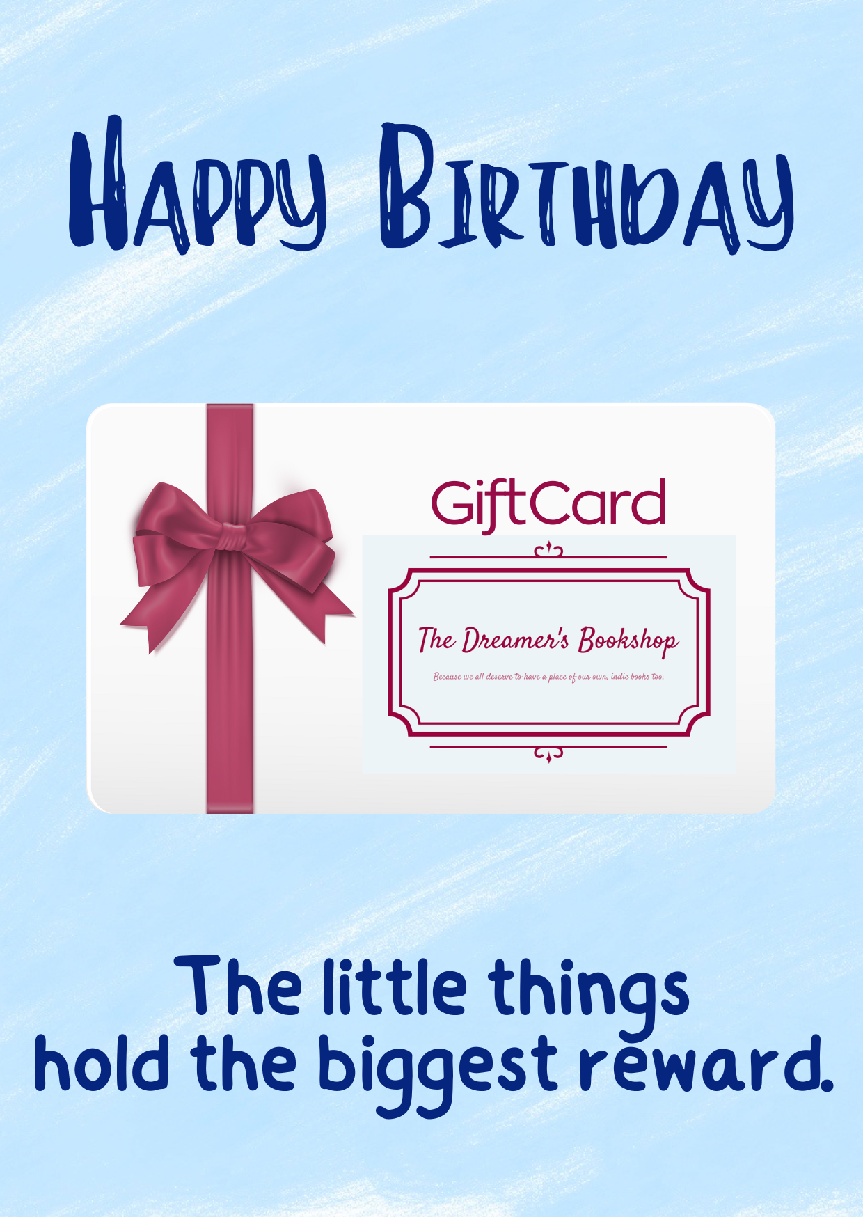 The Dreamer's Bookshop "The Little Things" Happy Birthday Card - The Dreamer's Bookshop.