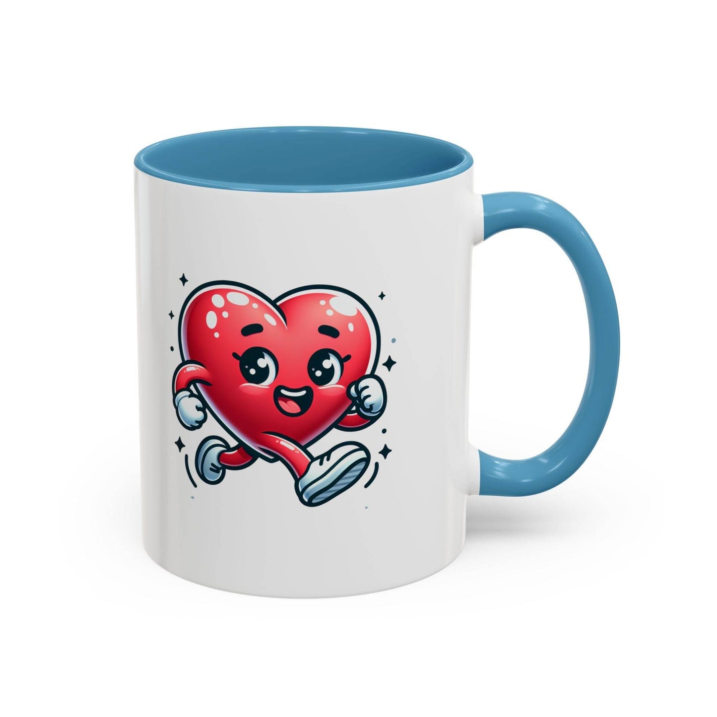 Playful Heart Running Coffee Mug - Cute Gift for Positive Thinkers - The Dreamer's Bookshop.
