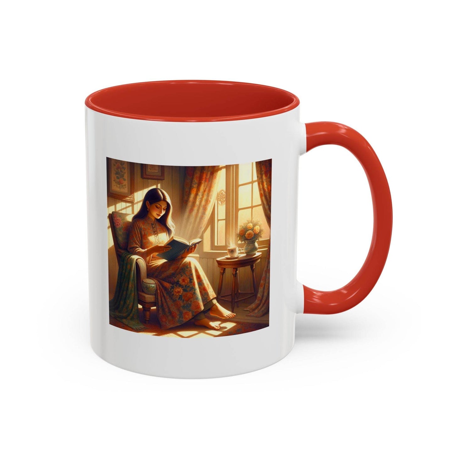 Cozy Reading Accent Coffee Mug - 11 oz - Perfect for Book Lovers - The Dreamer's Bookshop.