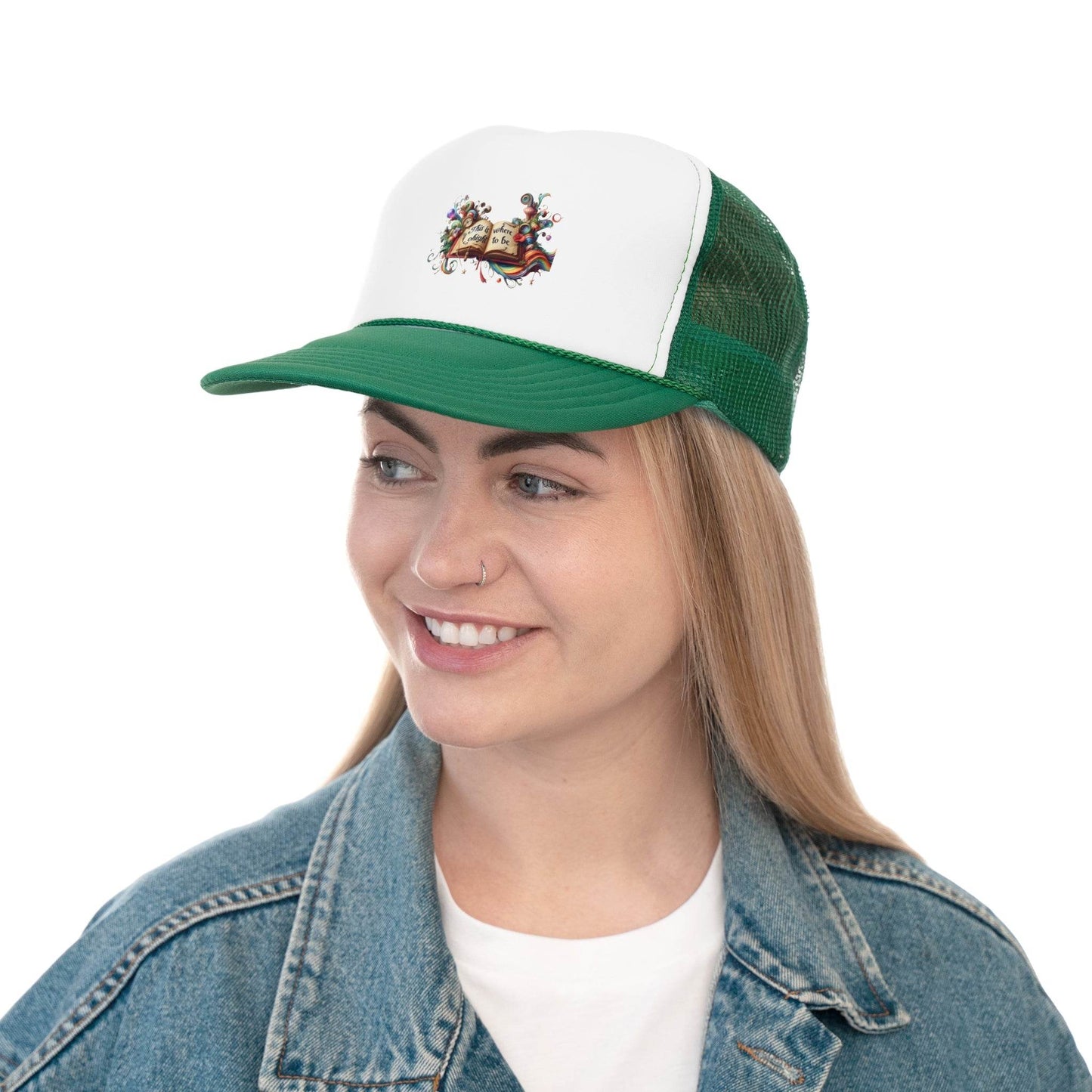 Colorful Inspirational Trucker Cap - ''This is where I ought to be'' Design - The Dreamer's Bookshop.