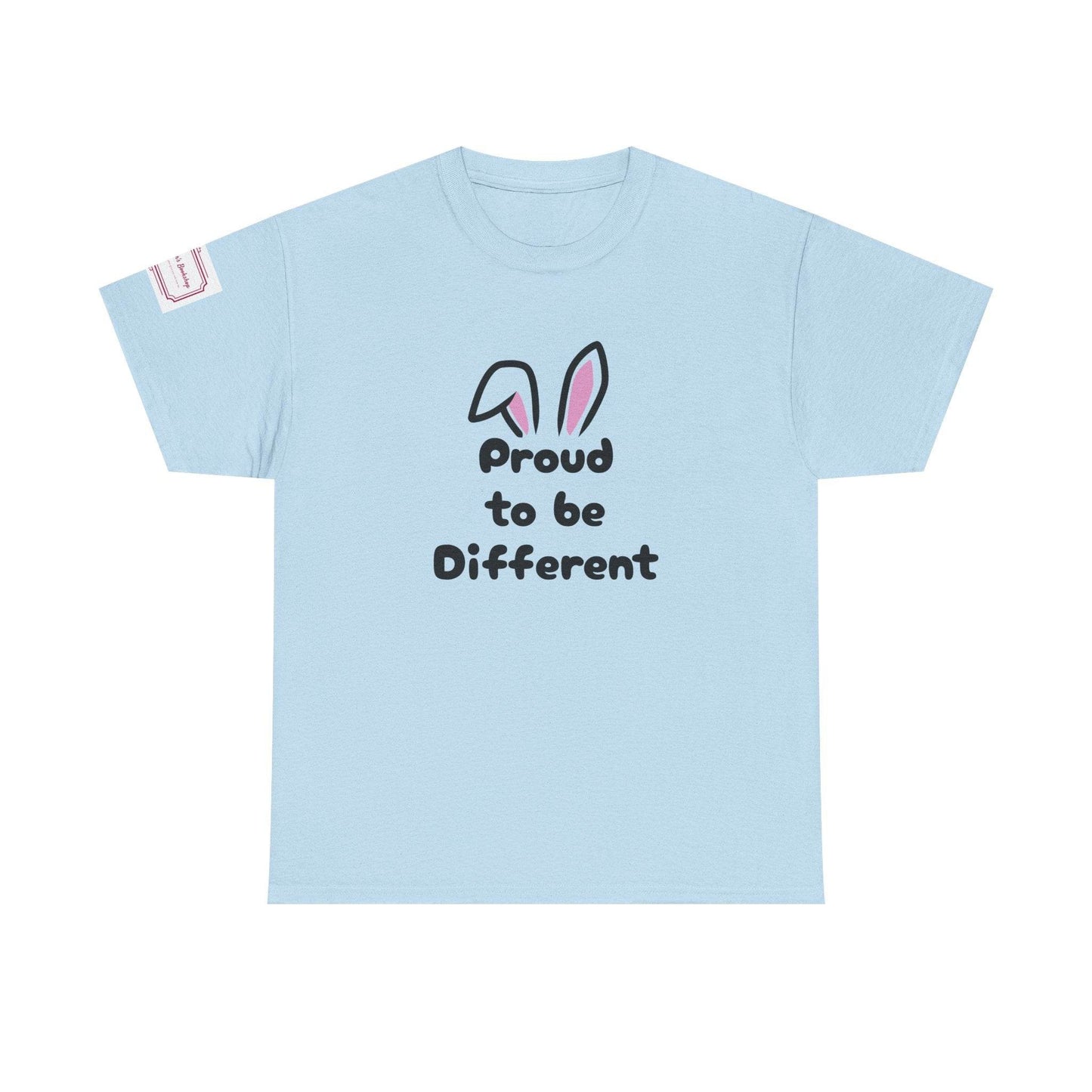 Proud to be Different Unisex Heavy Cotton Tee - Fun & Inclusive Graphic T-Shirt - The Dreamer's Bookshop.