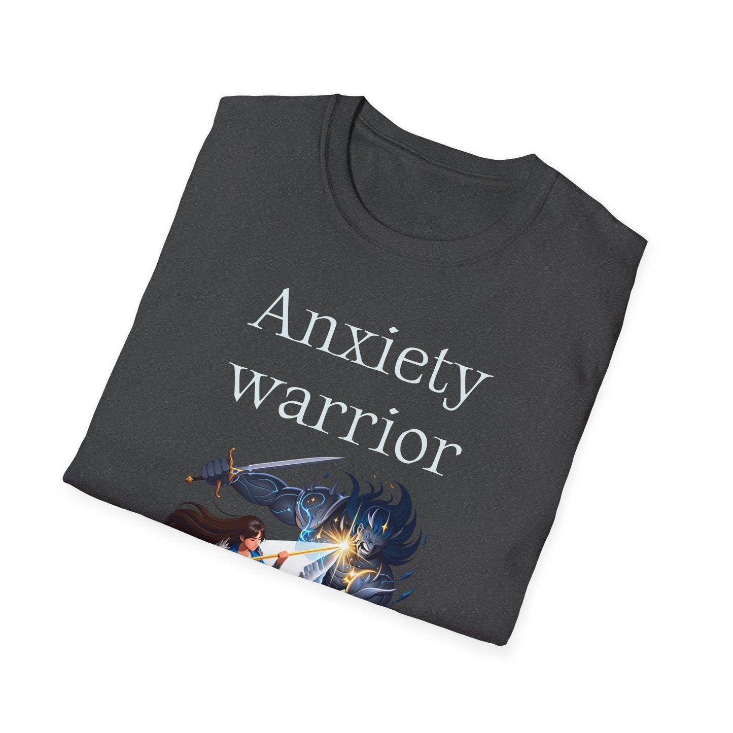 Anxiety Warrior Unisex Softstyle T-Shirt - What's Your Battle? - The Dreamer's Bookshop.