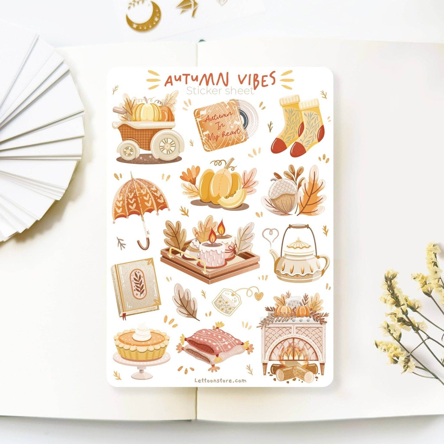 LETTOOn - Stickervel - Autumn in my Heart - The Dreamer's Bookshop.