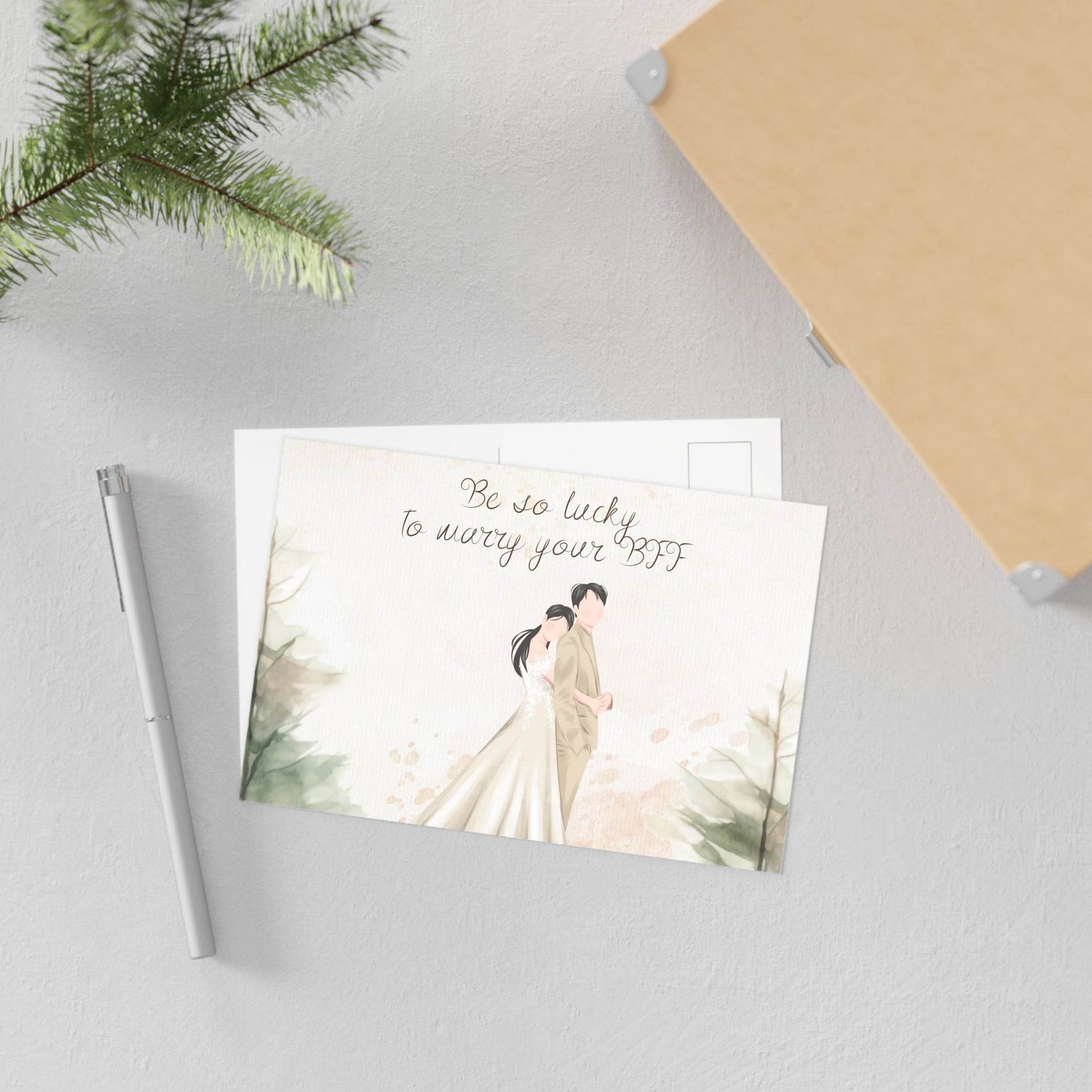 The Dreamer's Bookshop Cute "Your BFF" Wedding Card - The Dreamer's Bookshop.