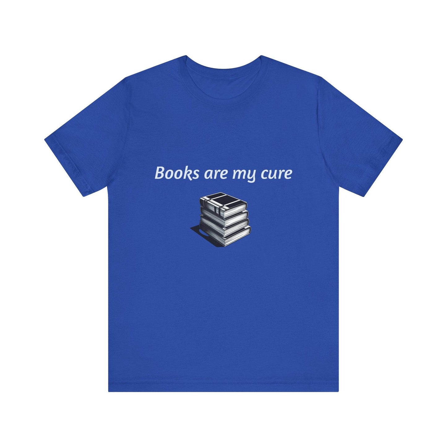 Inspirational Unisex Short Sleeve Tee - Books are my cure - The Dreamer's Bookshop.