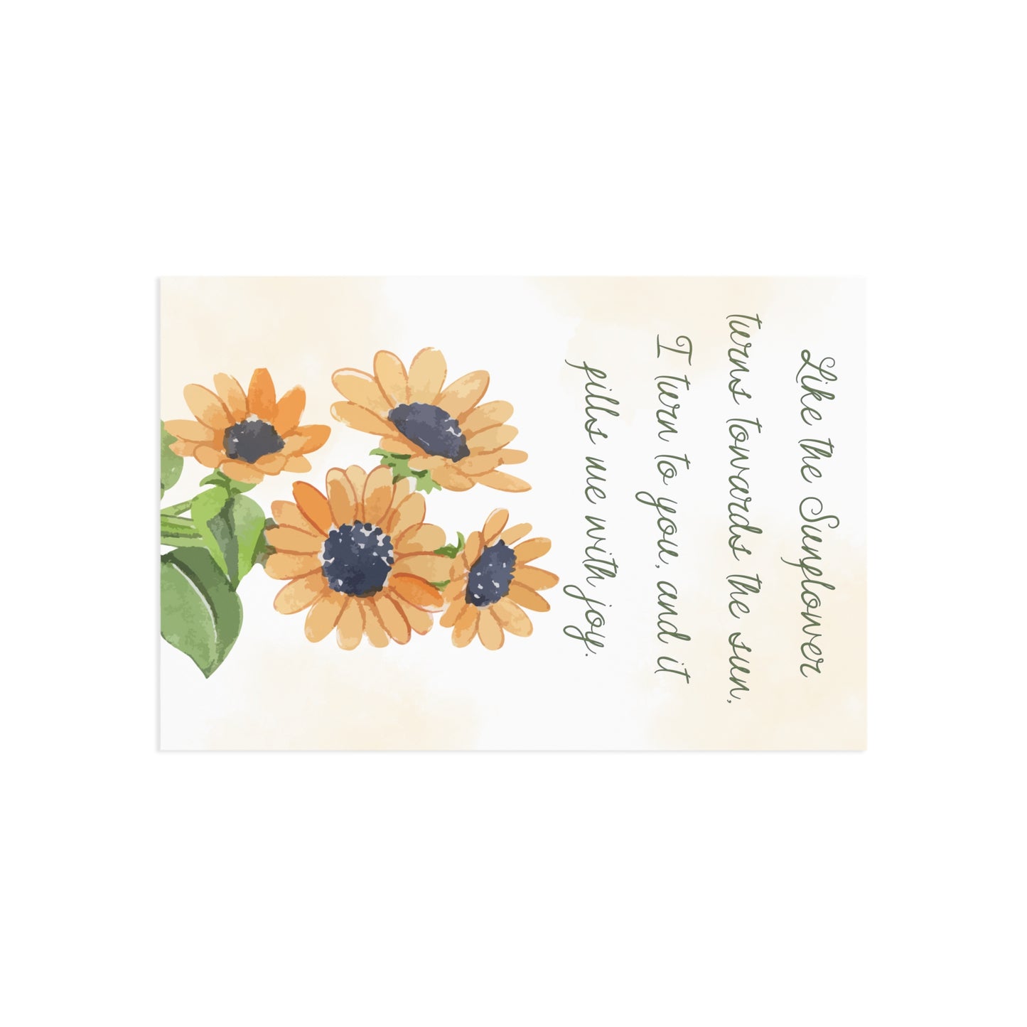 The Dreamer's Bookshop Affection "Like the Sunflower" Art Print Card - The Dreamer's Bookshop.