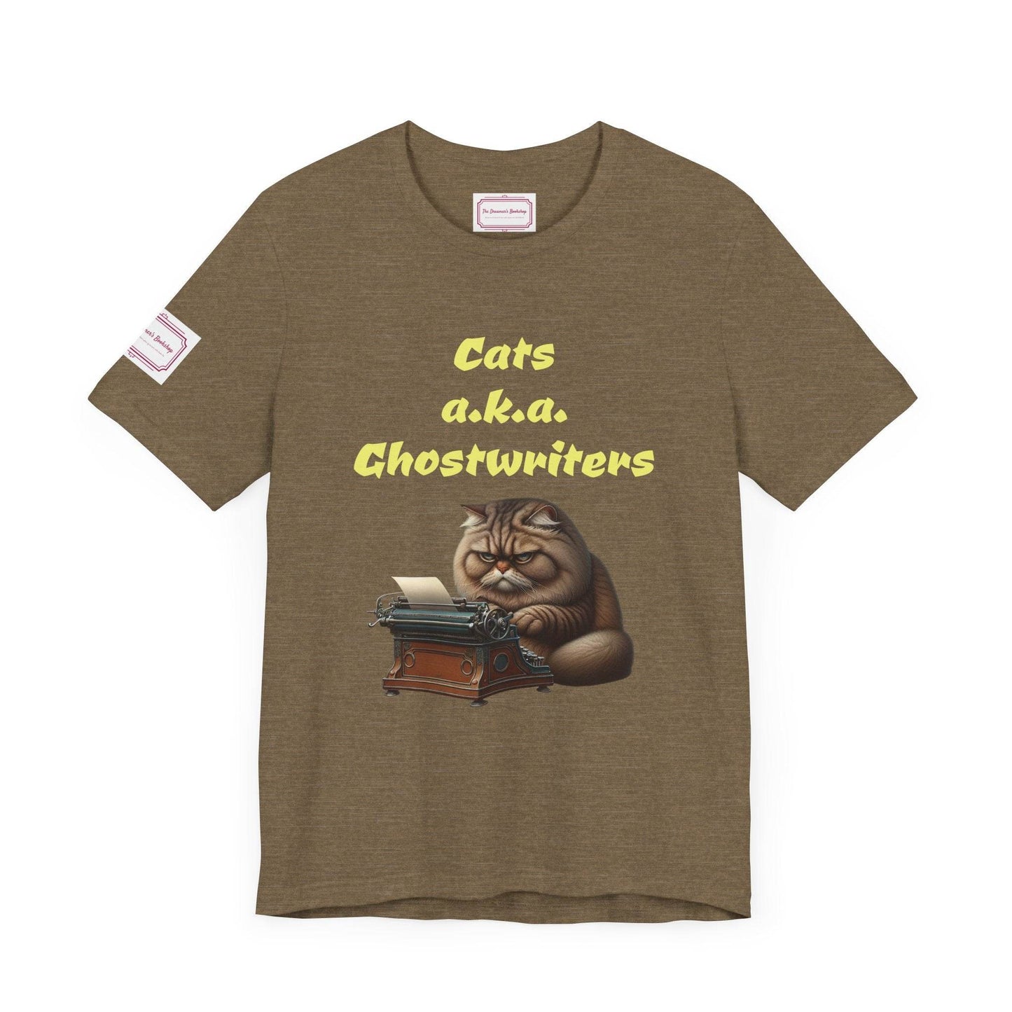Cats Ghostwriters Tee - Fun Short Sleeve Shirt for Writers & Book Lovers - The Dreamer's Bookshop.