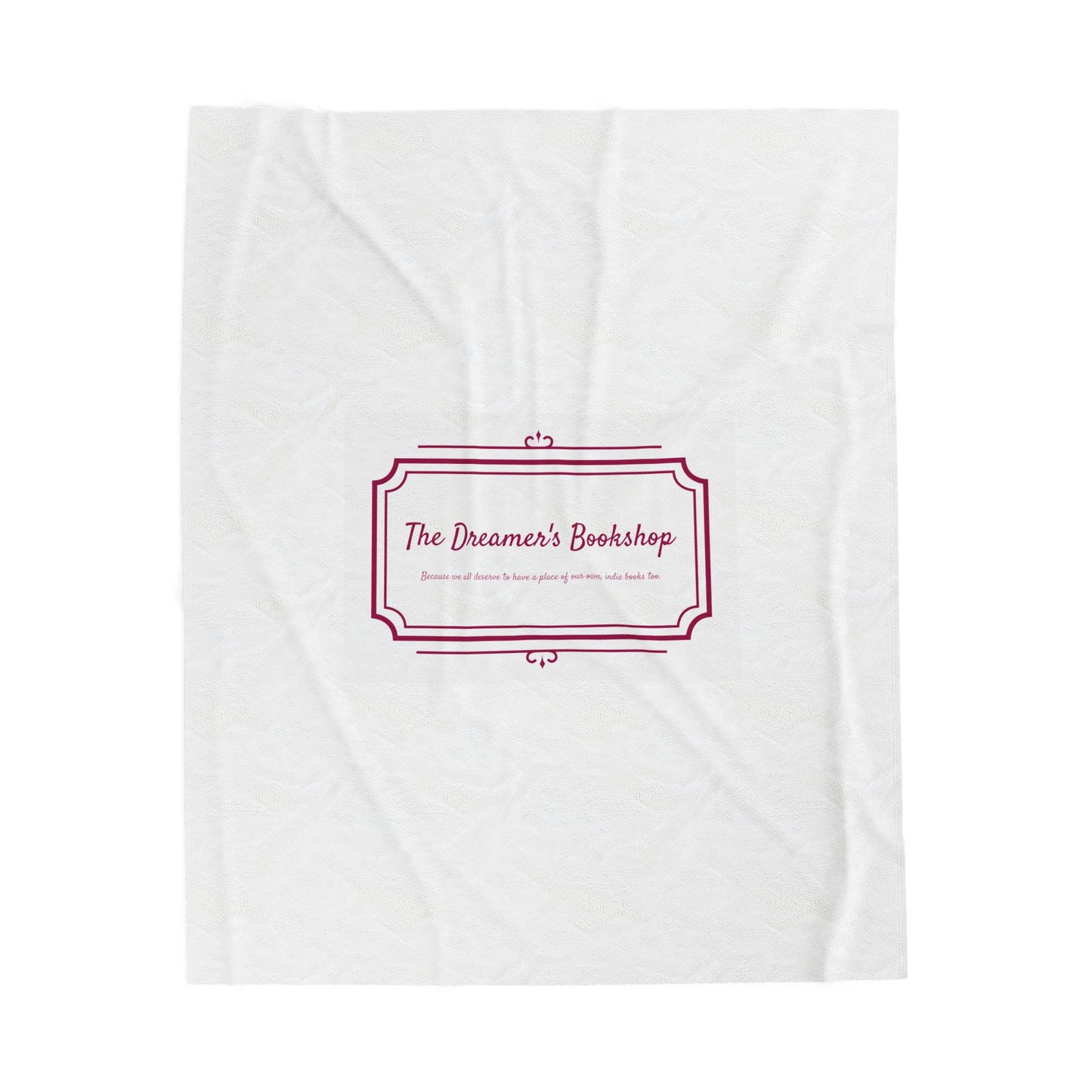 Cozy Velveteen Plush Blanket - "The Dreamer's Bookshop" Design - Perfect for Book Lovers and Cozy Nights - The Dreamer's Bookshop.