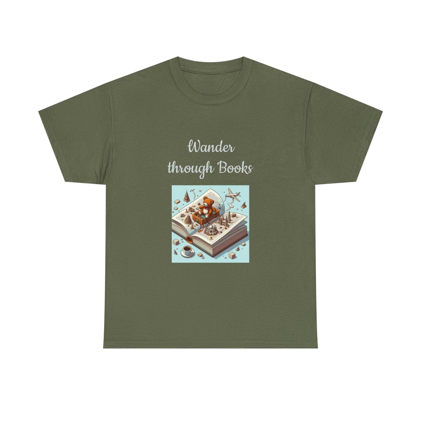 Wander - Unisex Heavy Cotton Tee for Book Lovers - The Dreamer's Bookshop.