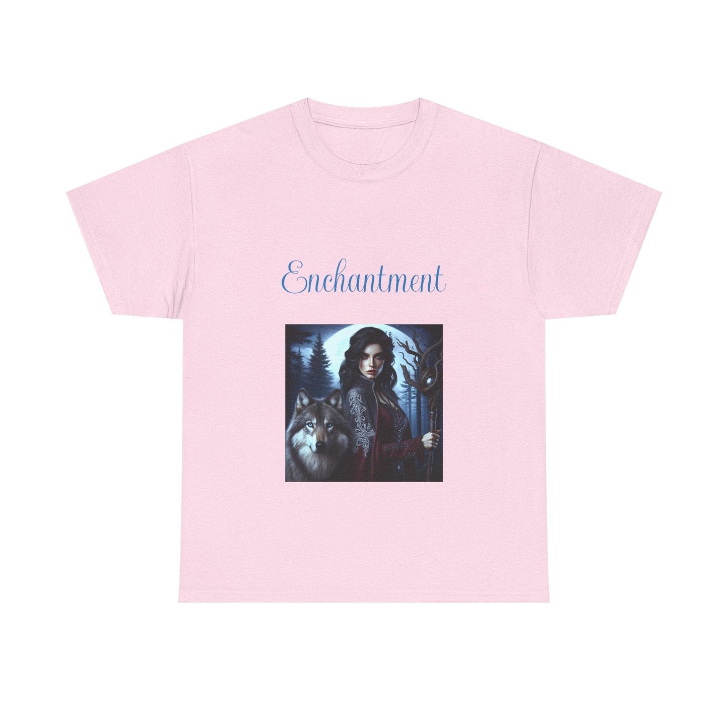 Enchanting Wolf Witch Unisex Heavy Cotton Tee - The Dreamer's Bookshop.