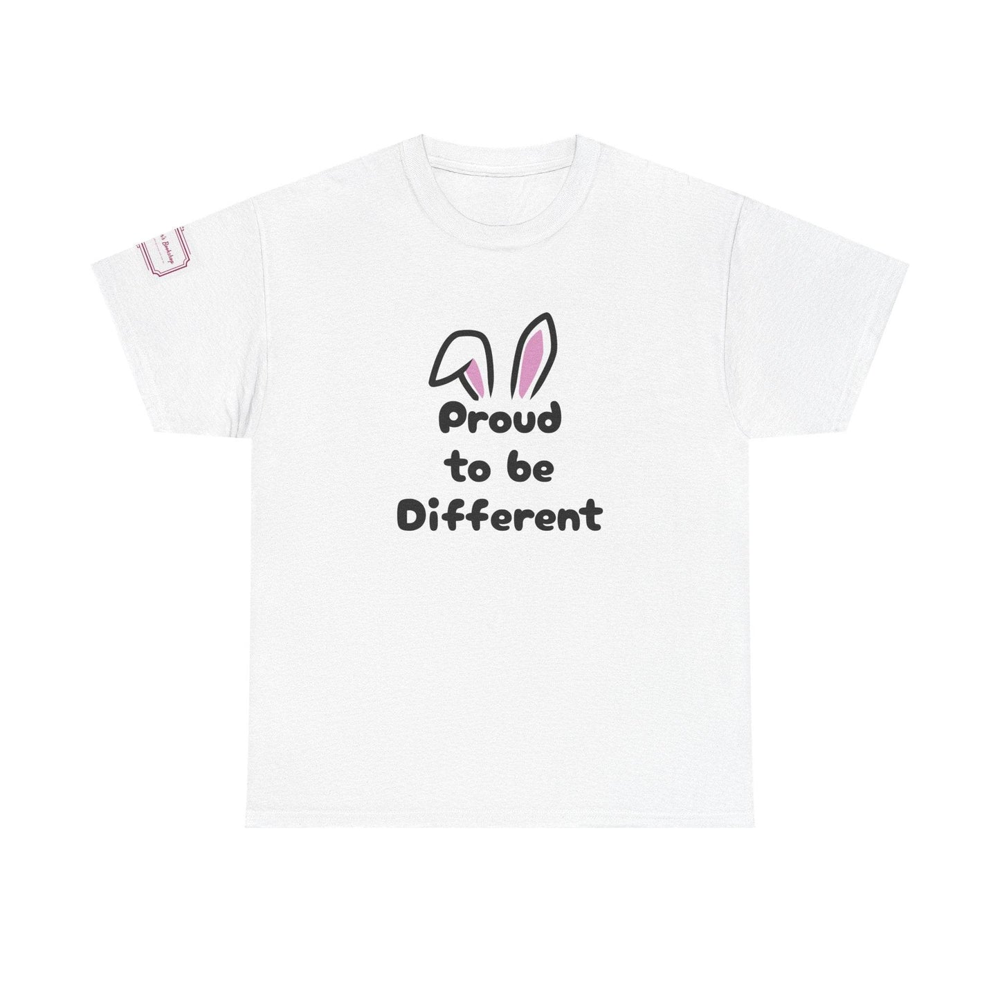 Proud to be Different Unisex Heavy Cotton Tee - Fun & Inclusive Graphic T-Shirt - The Dreamer's Bookshop.