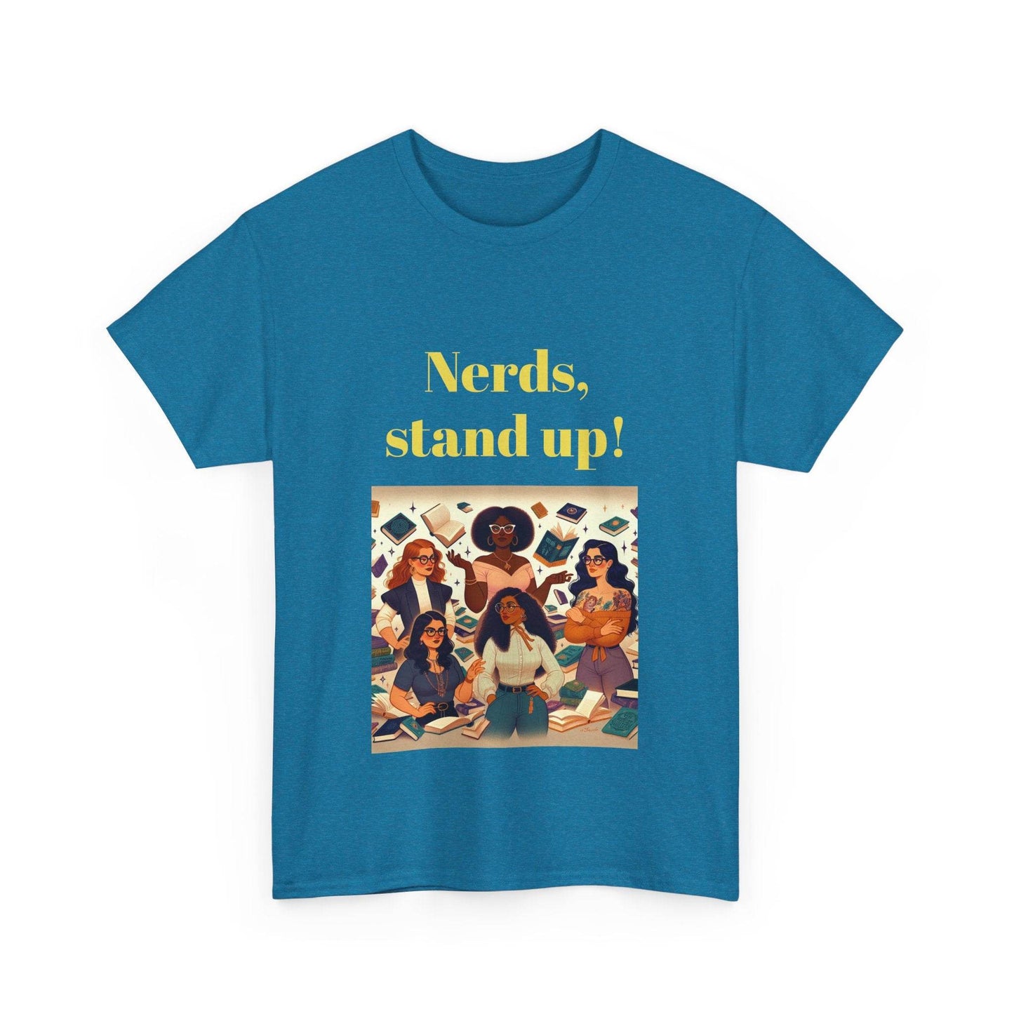 Nerds Stand Up - Unisex Heavy Cotton Tee - Book Lovers - The Dreamer's Bookshop.
