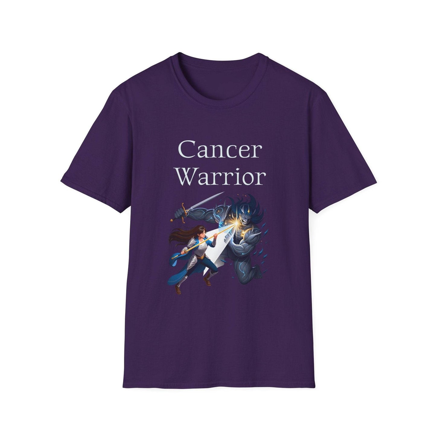 Cancer Warrior Unisex Softstyle T-Shirt - Empowering Battle for Women's Health - The Dreamer's Bookshop.