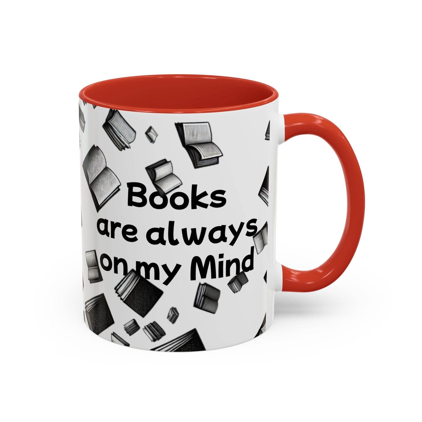 Books on My Mind Accent Coffee Mug - Perfect for Book Lovers - The Dreamer's Bookshop.