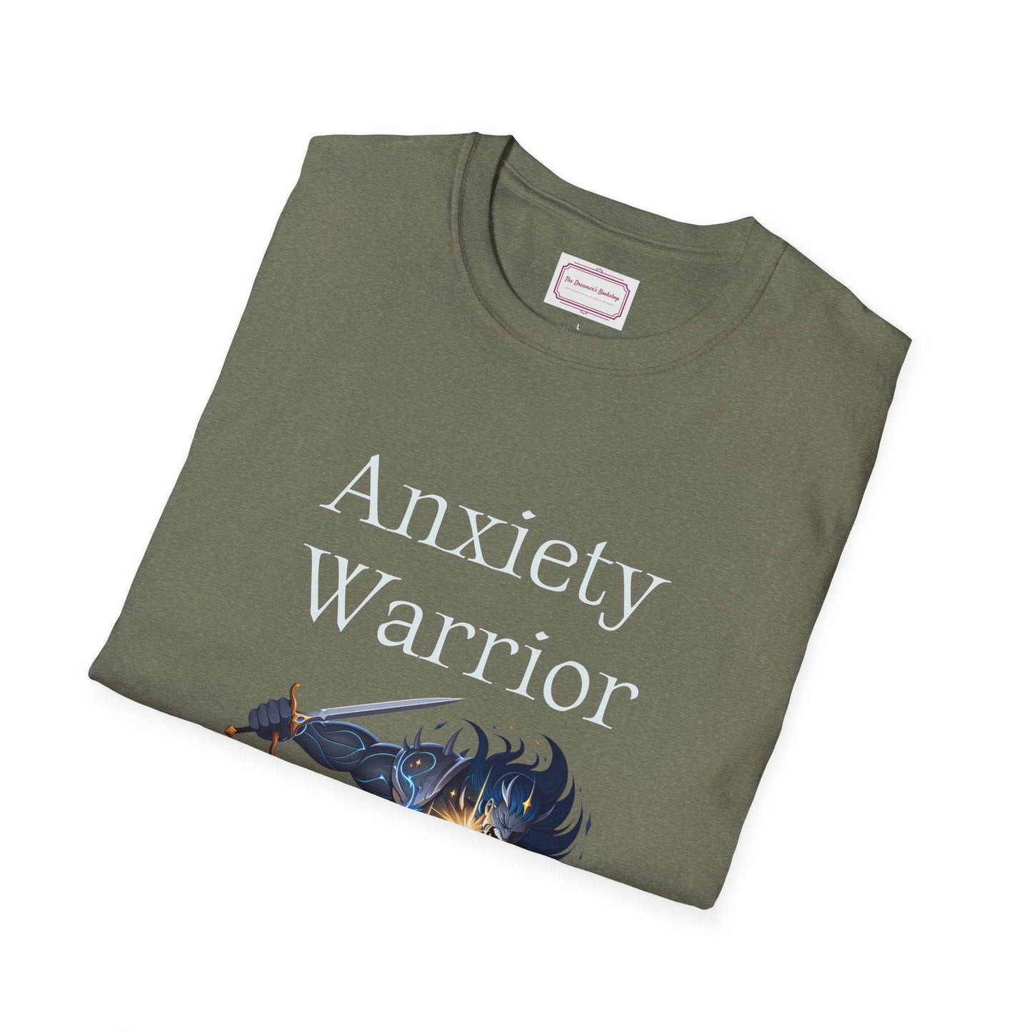 Anxiety Warrior Unisex Softstyle T-Shirt - Embrace Your Battles - The Dreamer's Bookshop.