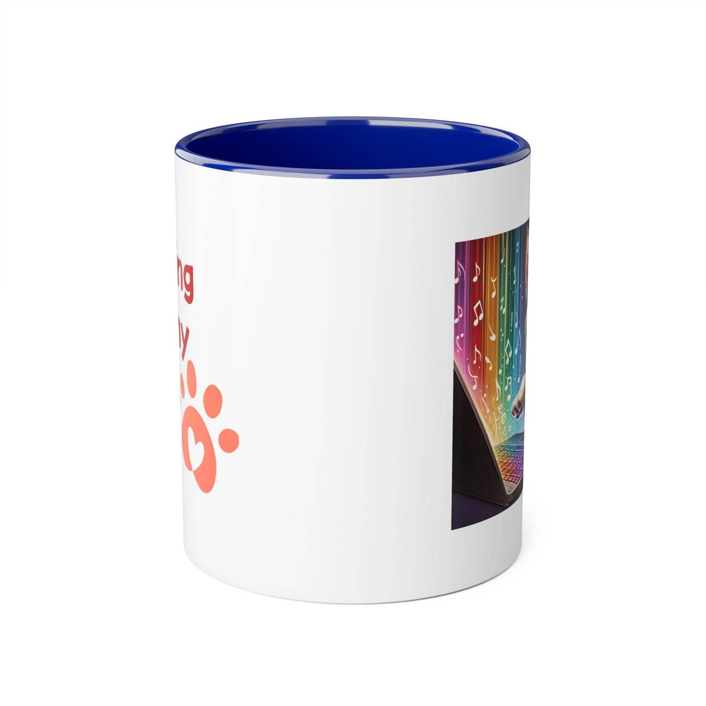 Funny Dog Writer Accent Mug - 11oz Coffee Cup for Book Lovers - The Dreamer's Bookshop.