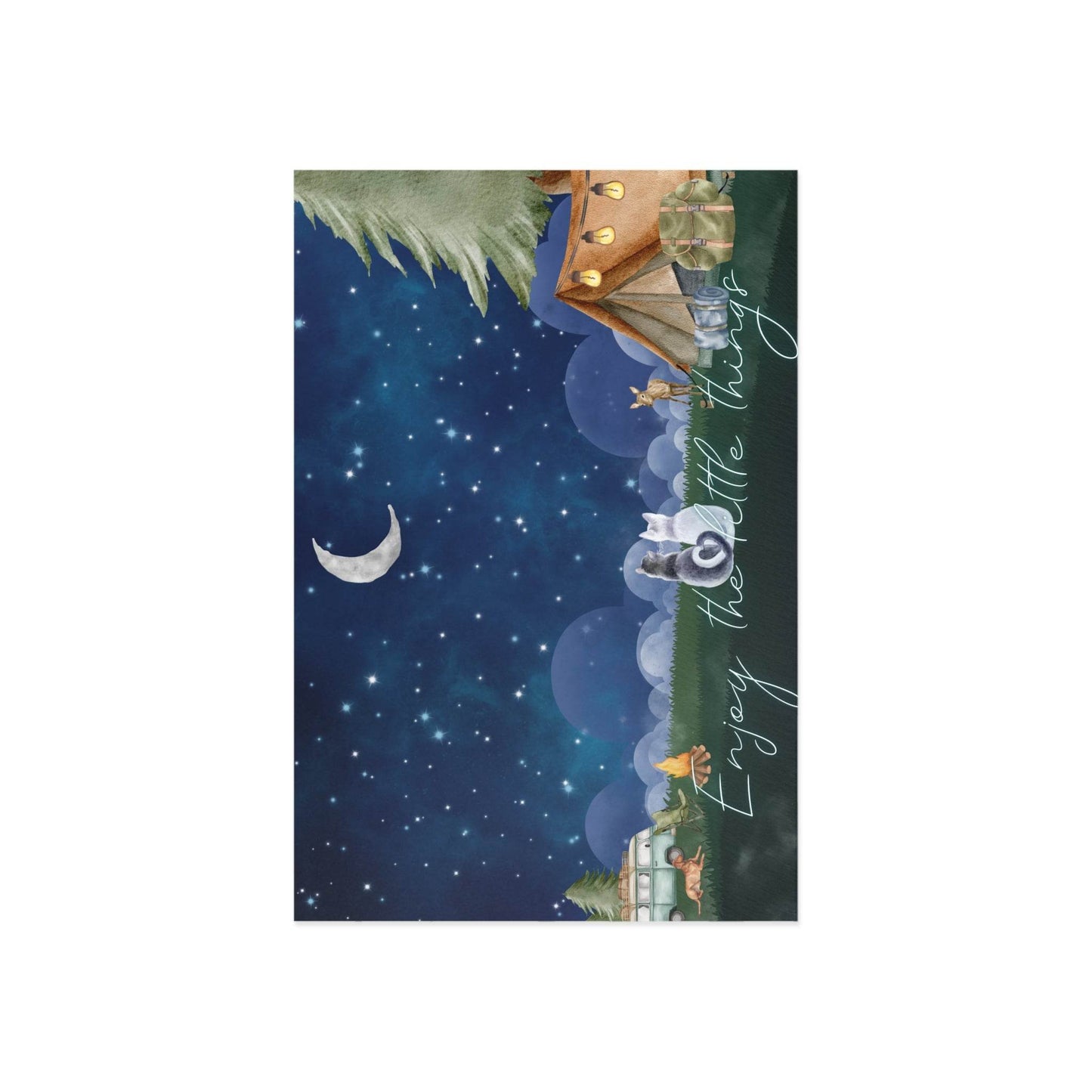 The Dreamer's Bookshop "Camping" Enjoy the Little Things Card - The Dreamer's Bookshop.