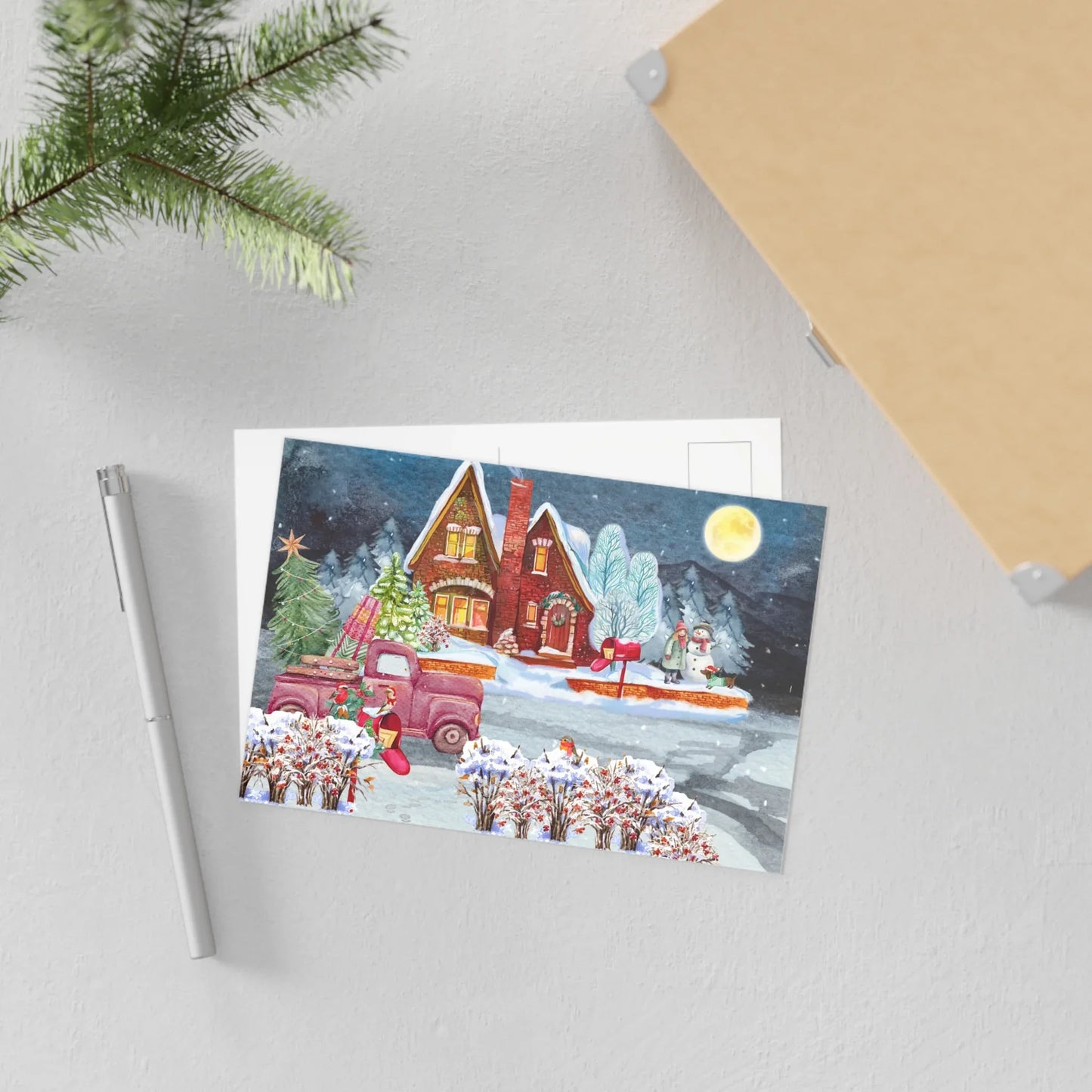 The Dreamer's Bookshop "Winter Suburbs" Christmas Card - The Dreamer's Bookshop.