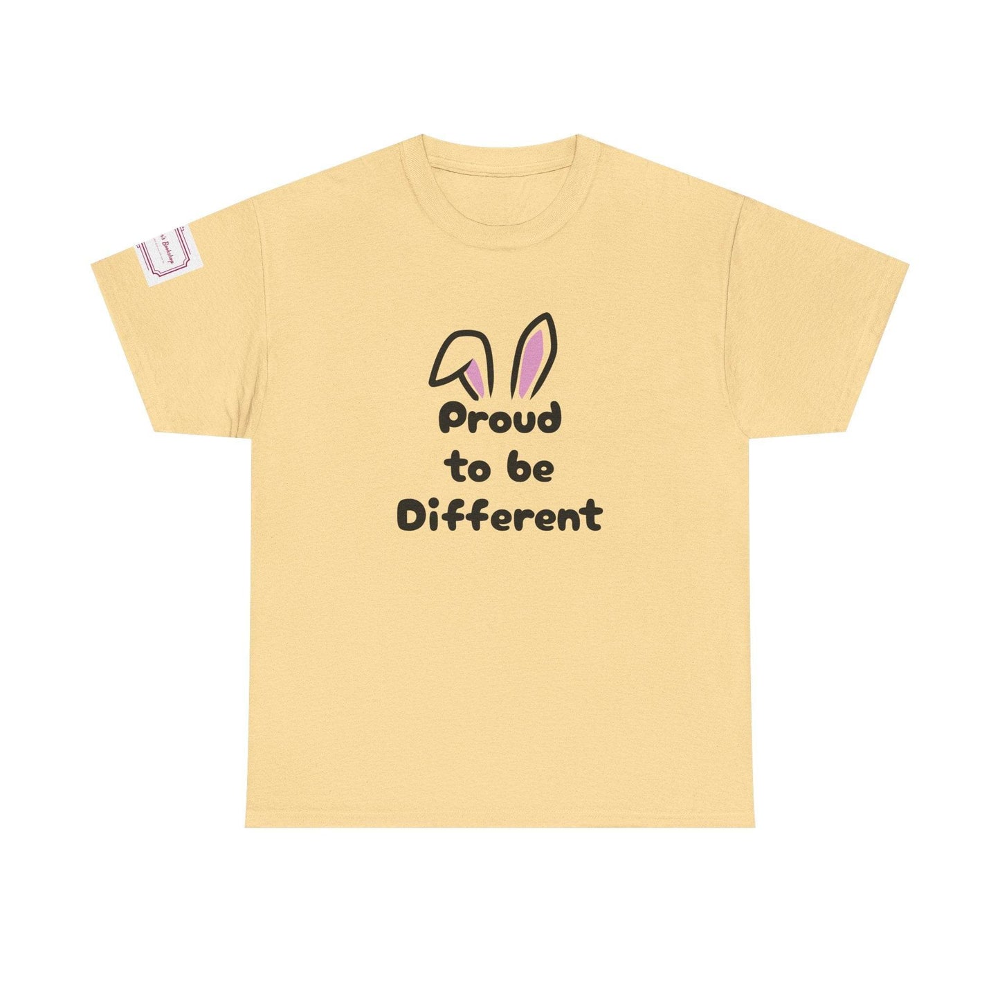 Proud to be Different Unisex Heavy Cotton Tee - Fun & Inclusive Graphic T-Shirt - The Dreamer's Bookshop.