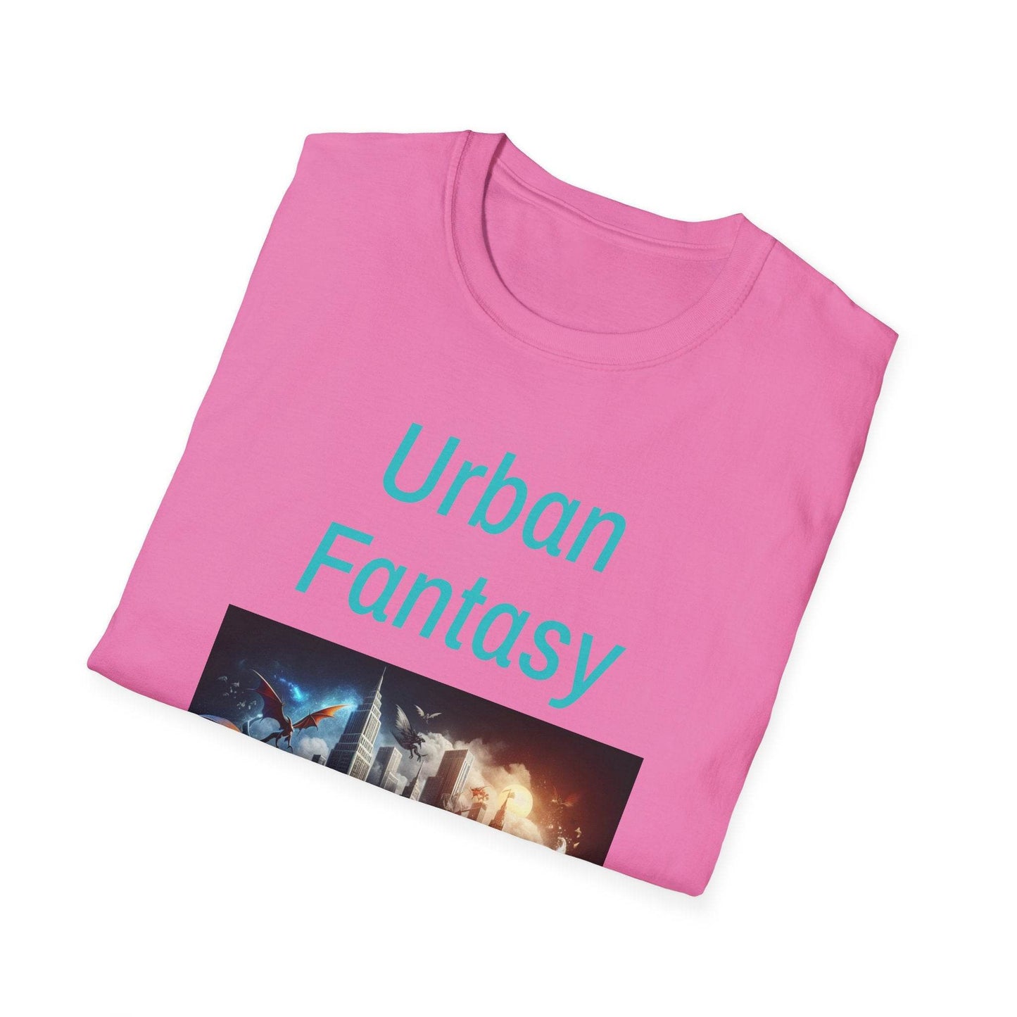 Urban Fantasy Unisex Softstyle T-Shirt - Dreamy Book Design for Book Lovers - The Dreamer's Bookshop.