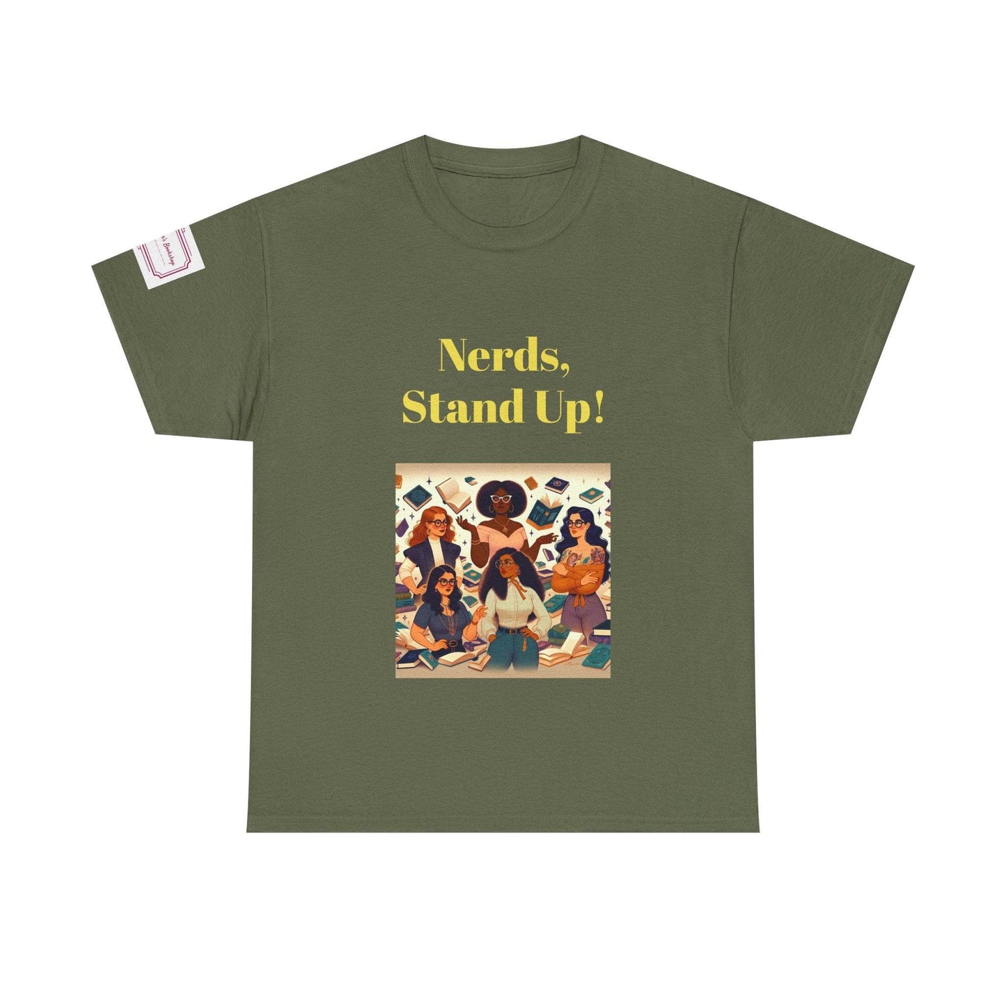 Nerds Stand Up - Unisex Heavy Cotton Tee - Book Lovers - The Dreamer's Bookshop.