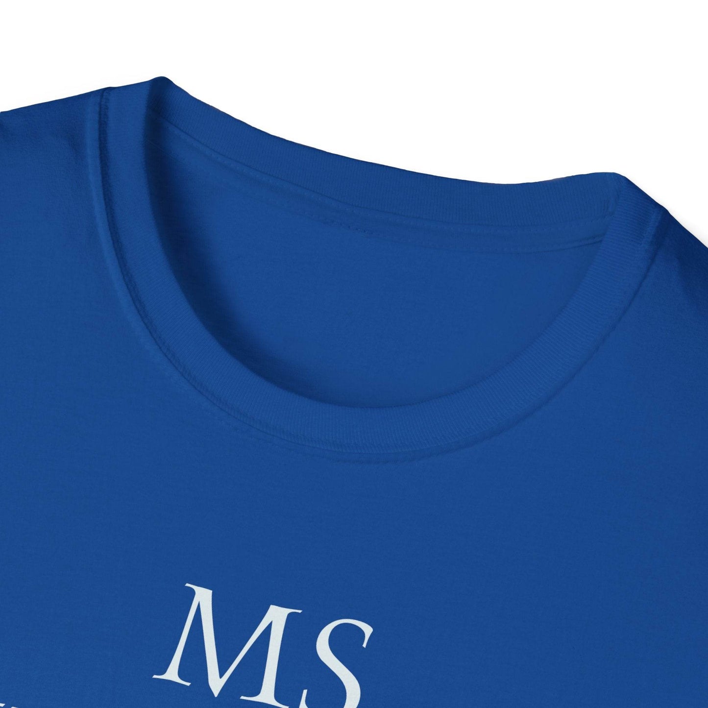 M.S. Warrior Unisex Softstyle T-Shirt - Empowering Graphic Tee for Women's Health Awareness - The Dreamer's Bookshop.