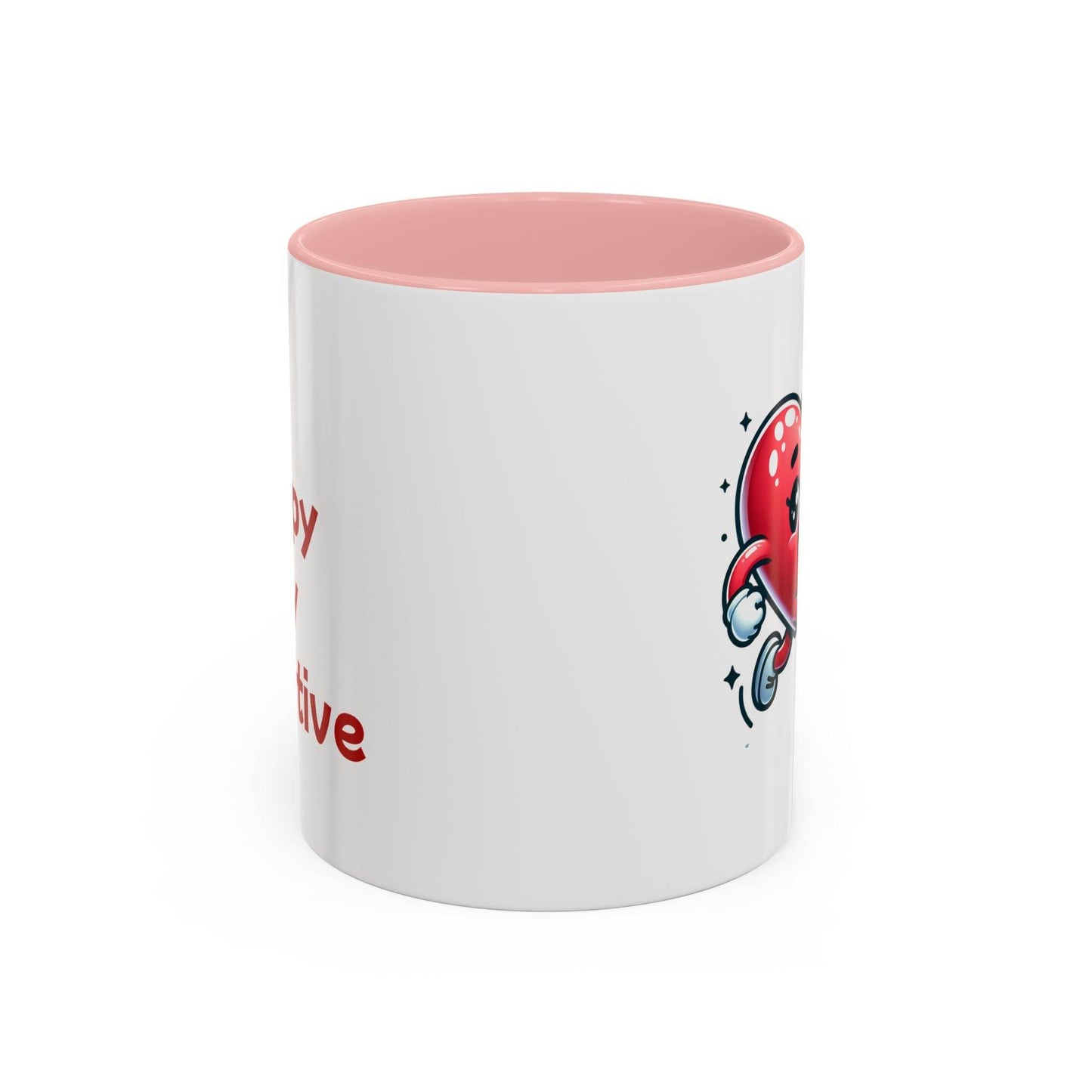 Playful Heart Running Coffee Mug - Cute Gift for Positive Thinkers - The Dreamer's Bookshop.