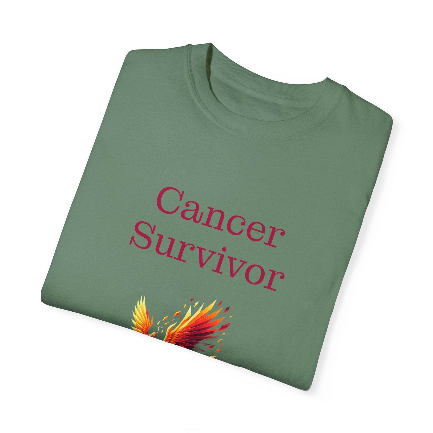 Cancer Survivor Unisex Garment-Dyed T-shirt - Inspirational Motivational Tee - The Dreamer's Bookshop.