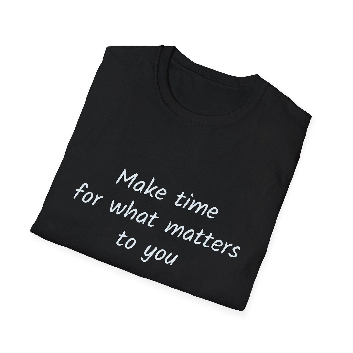 Motivational Unisex Softstyle T-Shirt - Make Time - The Dreamer's Bookshop.