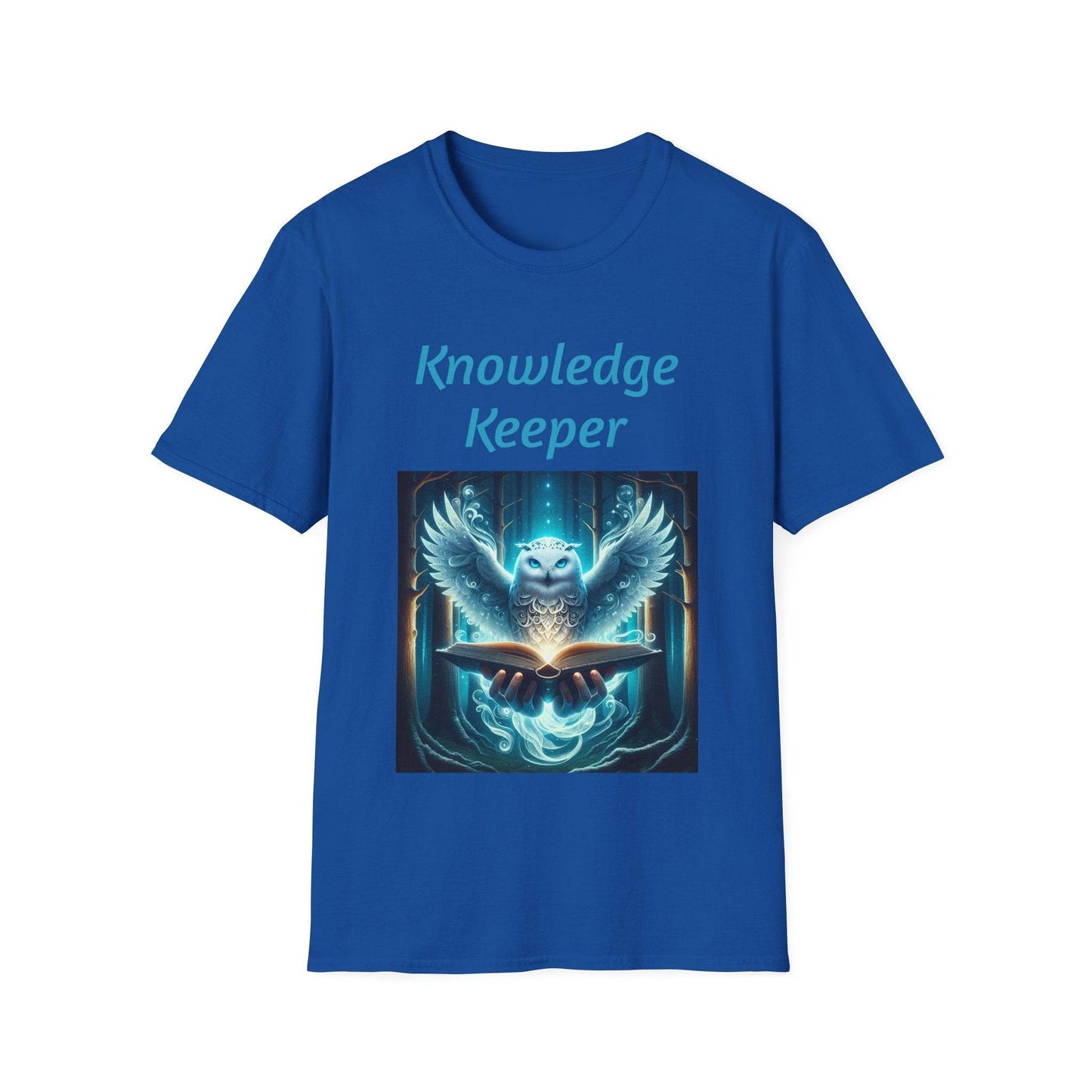 Knowledge Keeper Owl Unisex Softstyle T-Shirt - Inspirational Tee for Wisdom Seekers - Proud Reader - The Dreamer's Bookshop.