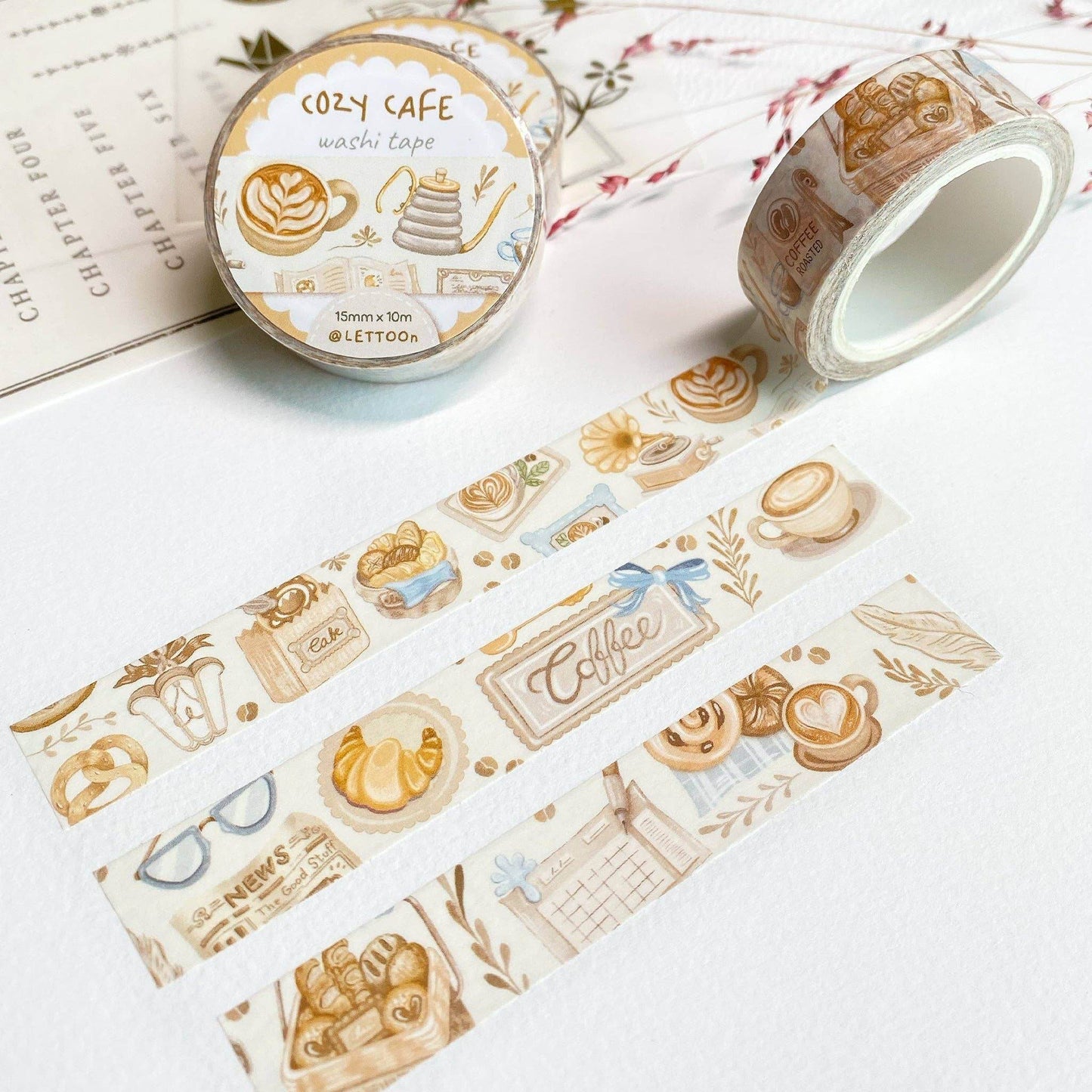 LETTOOn - Washi Tape - Gezellig café - The Dreamer's Bookshop.