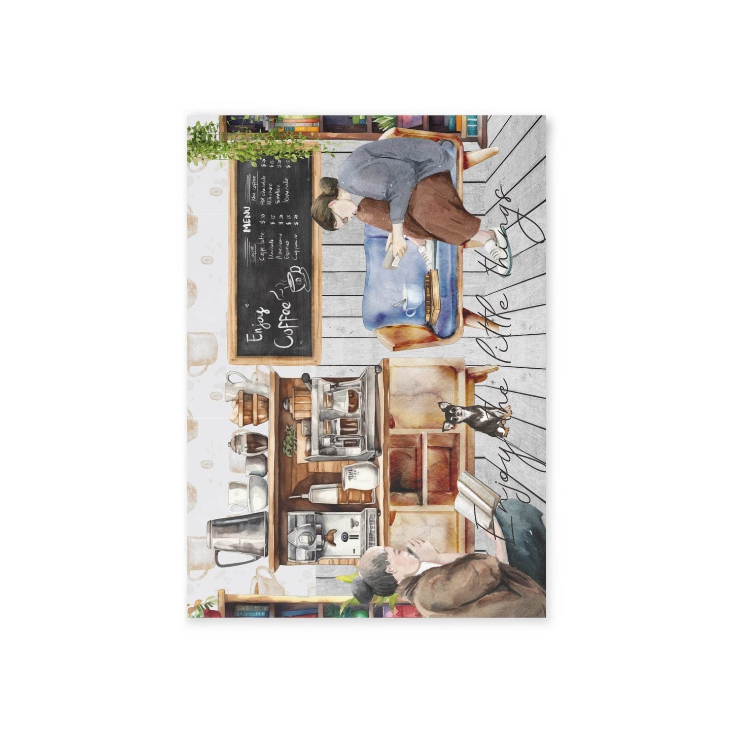 The Dreamer's Bookshop "Coffee Shop" Enjoy the Little Things Card - The Dreamer's Bookshop.