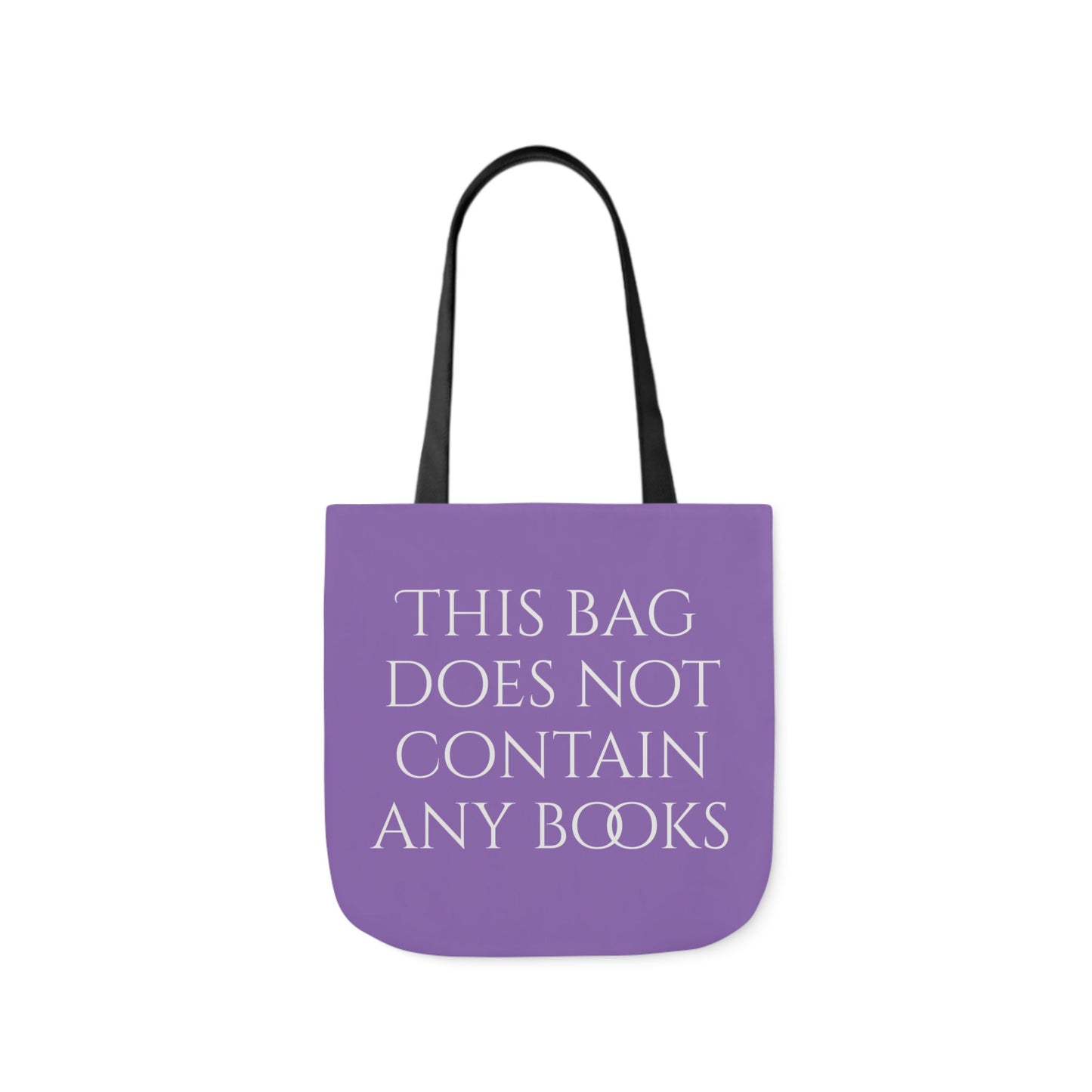 Funny Canvas Tote Bag - "This Bag Does Not Contain Any Books" - 5-Color Straps - The Dreamer's Bookshop.