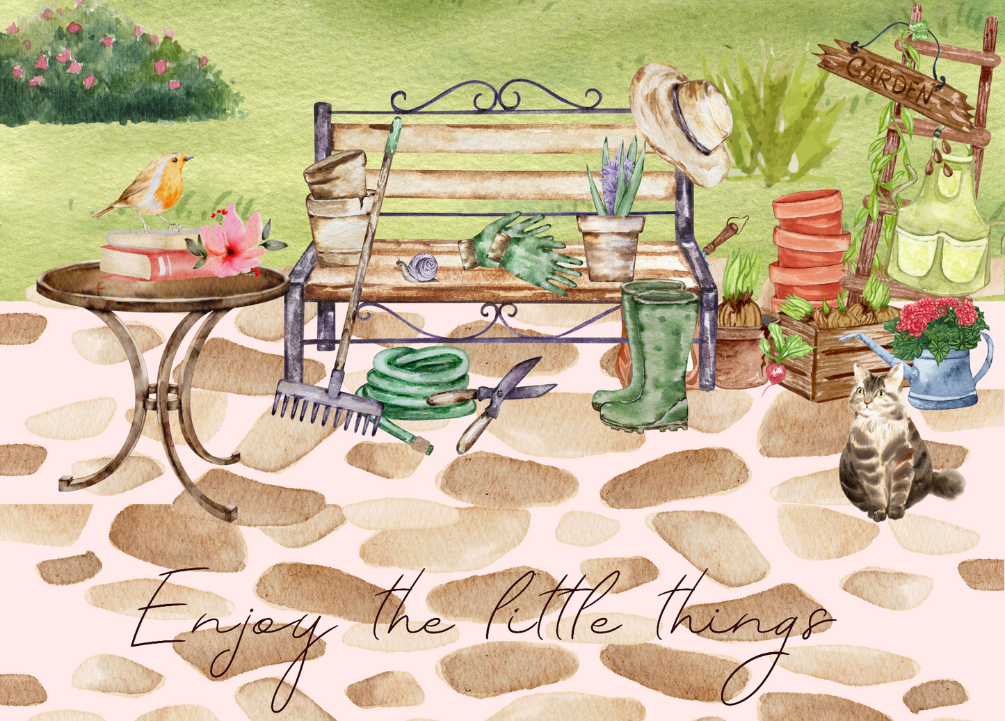 The Dreamer's Bookshop "Gardening" Enjoy Little Things Card - The Dreamer's Bookshop.