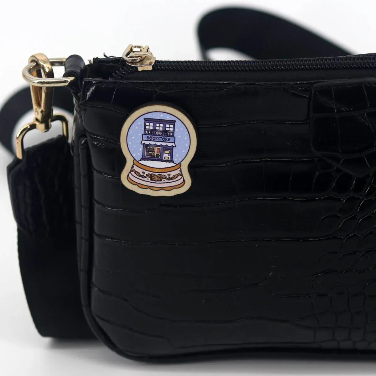 Wooden Pin Snowglobe Bookstore - The Dreamer's Bookshop.