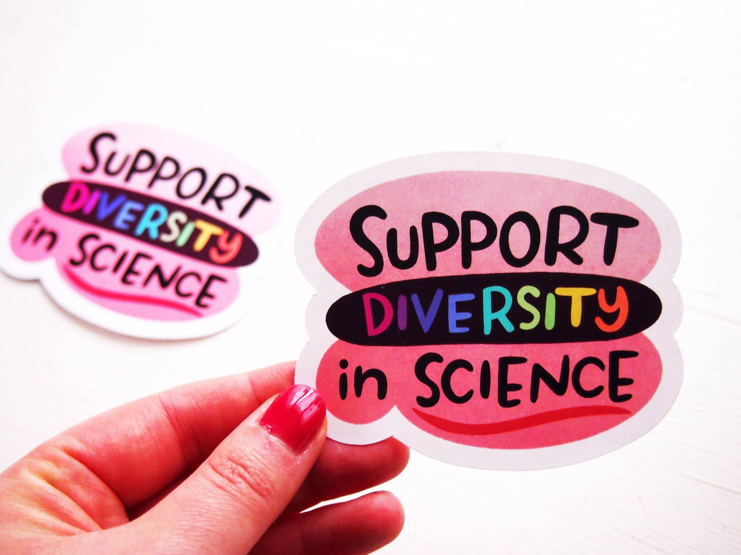 Irene Renon illustrations - Wetenschappelijke stickers, ondersteuning voor diversiteit in de wetenschap, vinyl - The Dreamer's Bookshop.