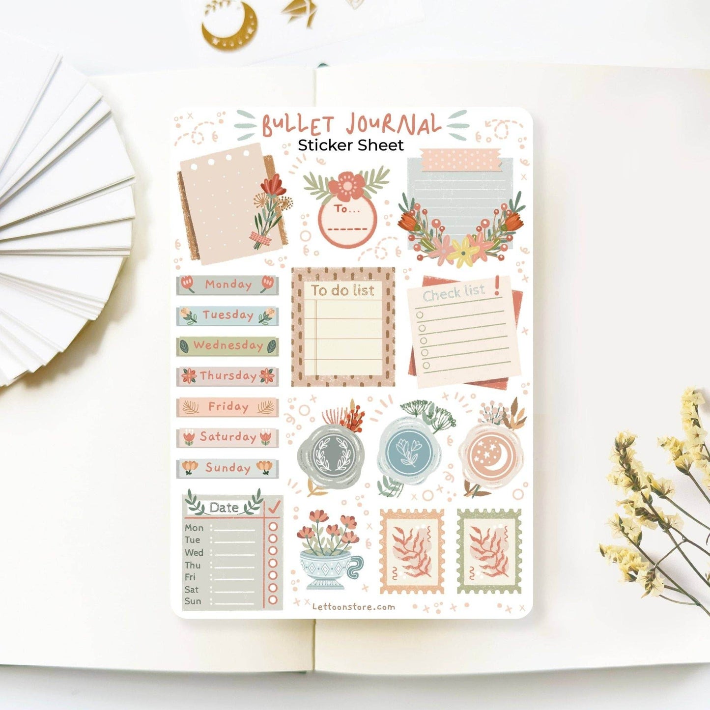 LETTOOn - Stickervel - Bullet Journal Essentials - The Dreamer's Bookshop.