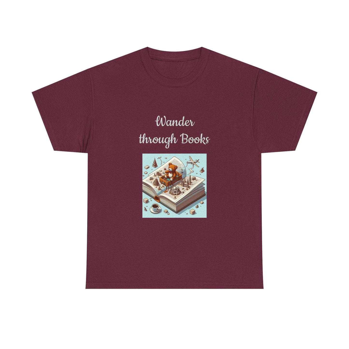 Wander - Unisex Heavy Cotton Tee for Book Lovers - The Dreamer's Bookshop.