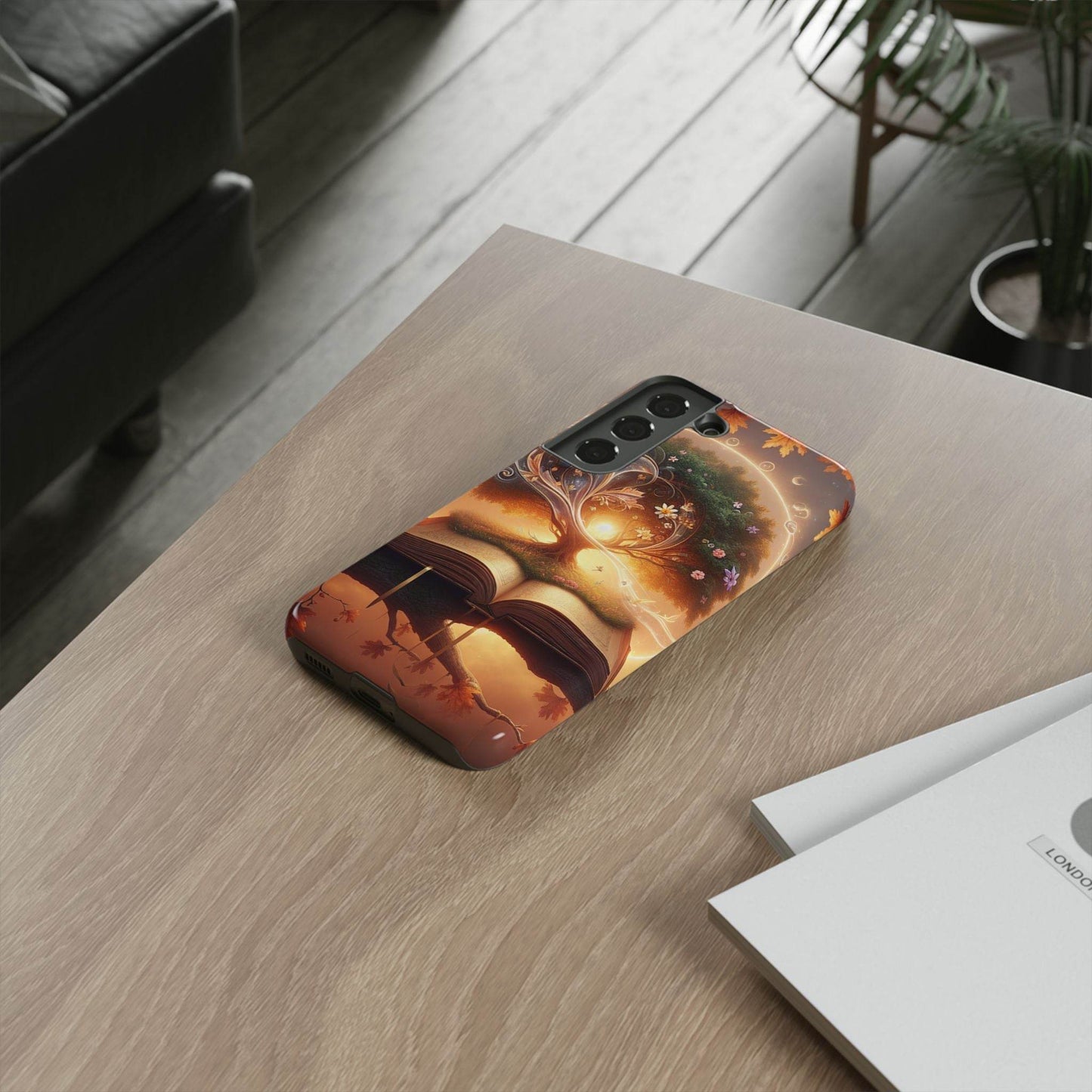 Nature-Inspired iPhone & Samsung Phone Case with Tree of Life Design - The Dreamer's Bookshop.