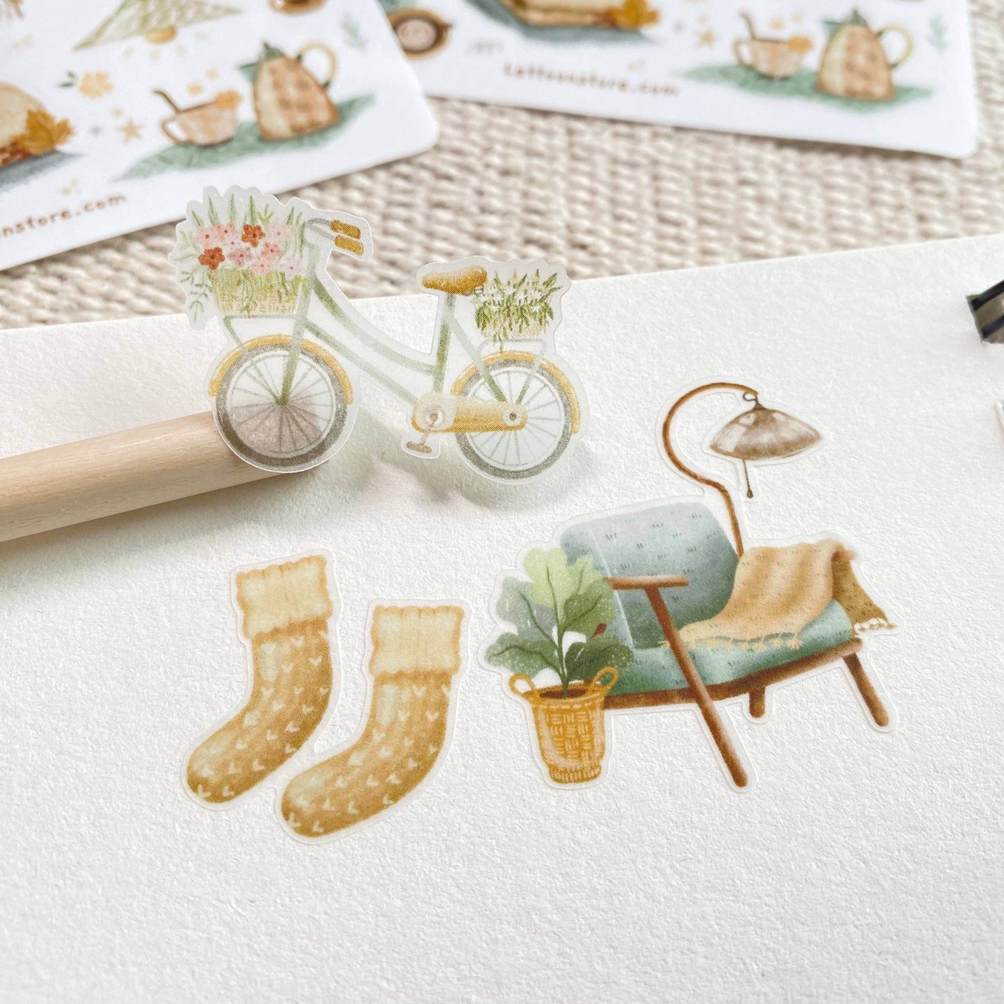 LETTOOn - Stickervel - Aesthetic Cosy Vibes - The Dreamer's Bookshop.