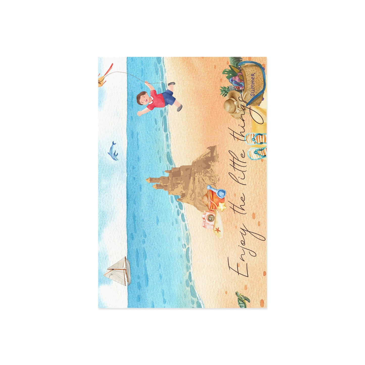 The Dreamer's Bookshop "Summer Holiday" Enjoy the Little Things Card - The Dreamer's Bookshop.