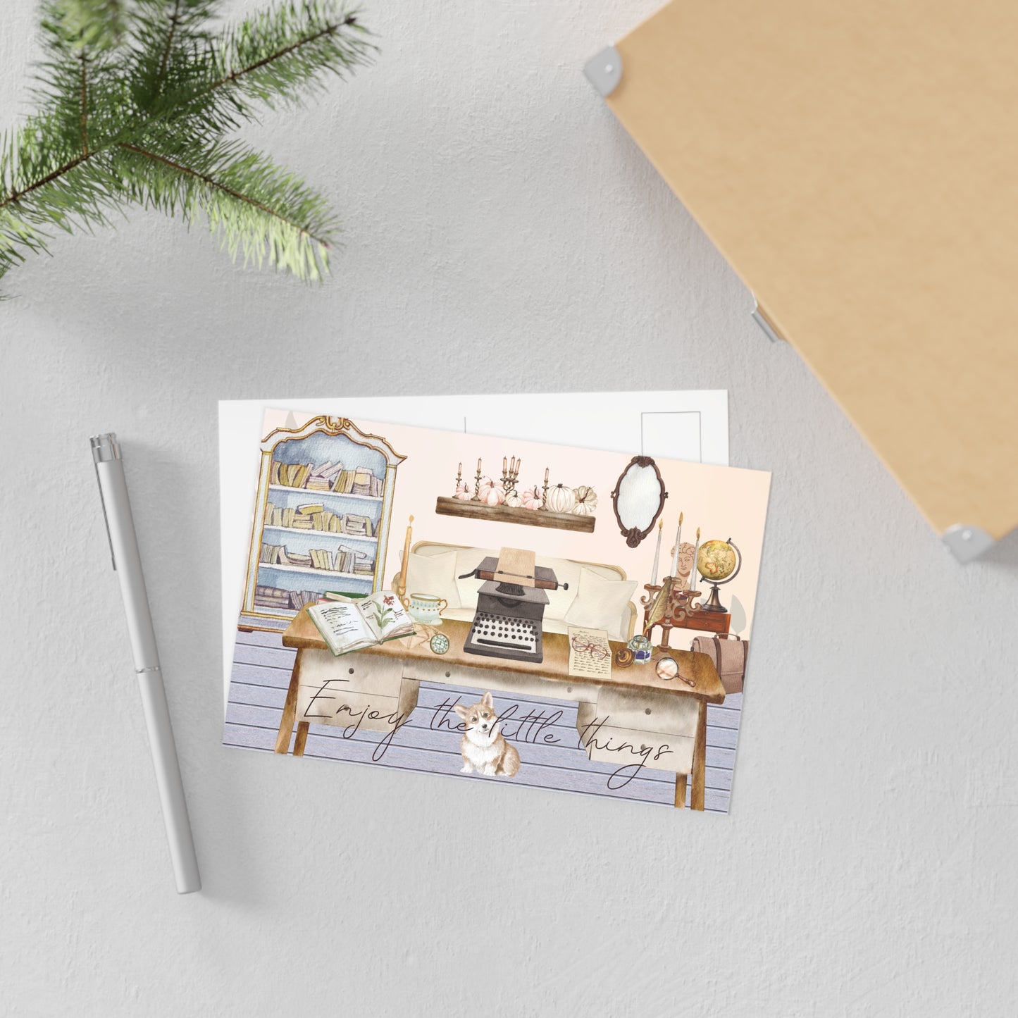 The Dreamer's Bookshop "Light Academia" Enjoy the Little Things Card - The Dreamer's Bookshop.