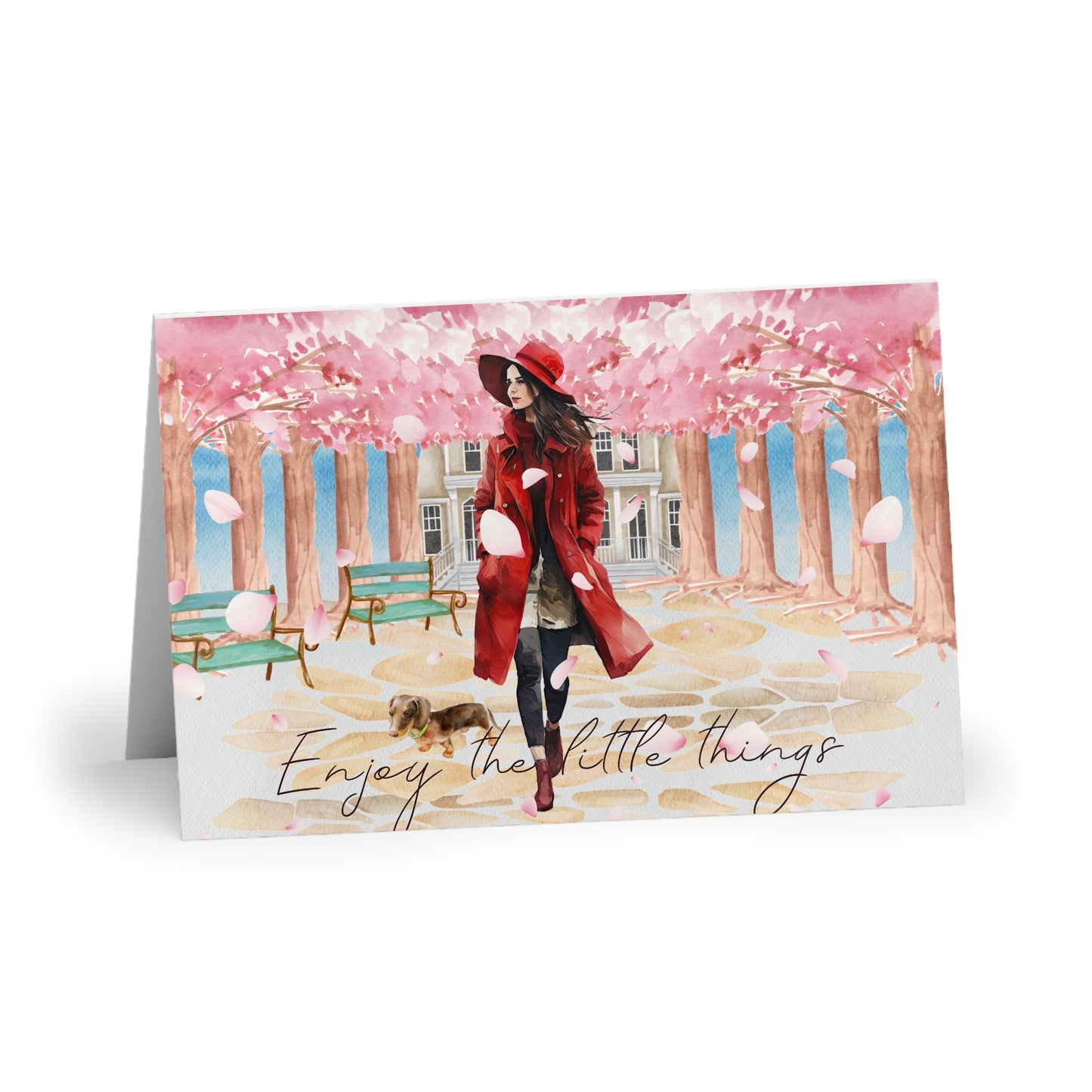 The Dreamer's Bookshop "Sakura Walk" Enjoy the Little Things Card - The Dreamer's Bookshop.