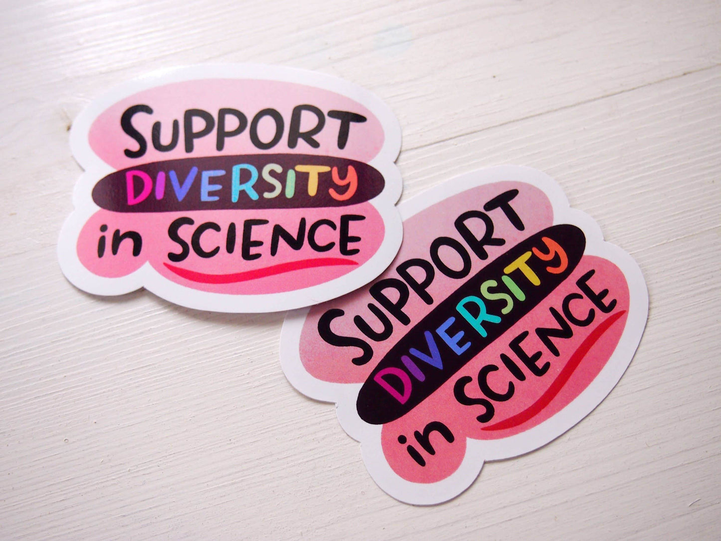 Irene Renon illustrations - Wetenschappelijke stickers, ondersteuning voor diversiteit in de wetenschap, vinyl - The Dreamer's Bookshop.