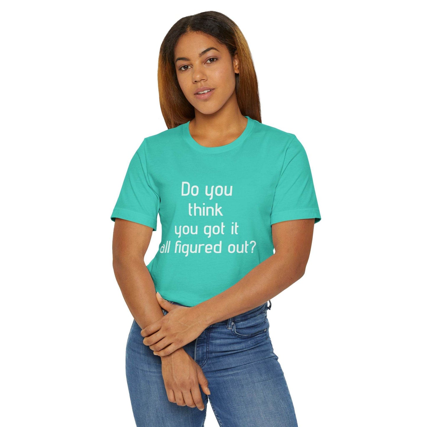 Inspirational Unisex Jersey T-Shirt - Think Again Vibe - The Dreamer's Bookshop.