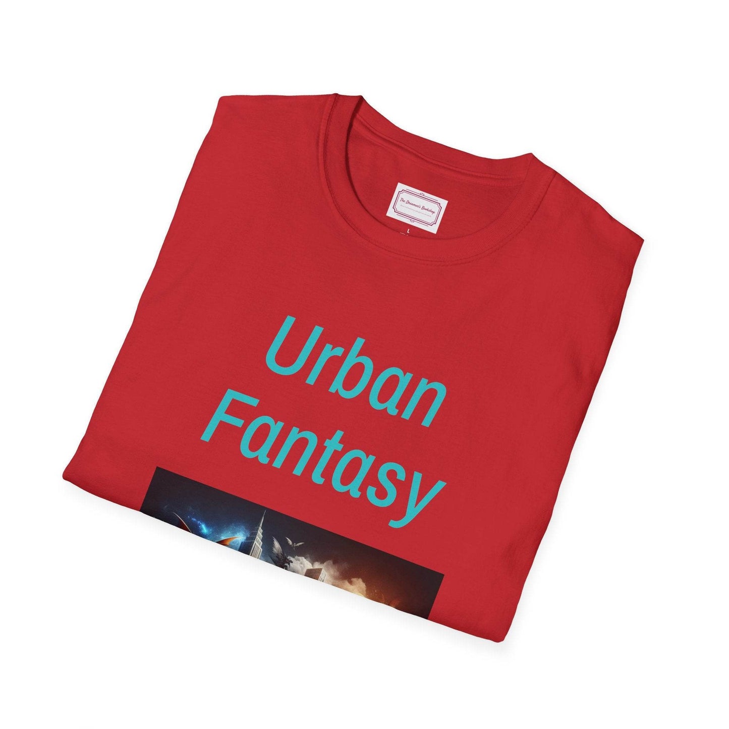 Urban Fantasy Unisex Softstyle T-Shirt - Creative Graphic Tee for Readers and Dreamers - The Dreamer's Bookshop.