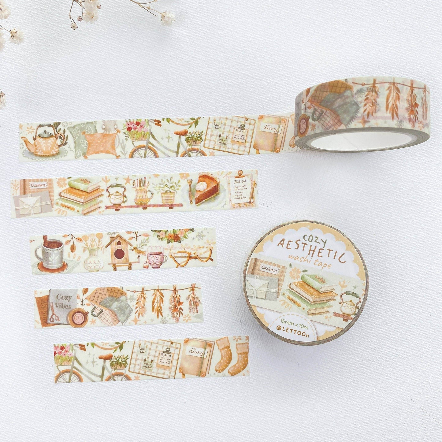 LETTOOn - Washi Tape - Gezellige esthetiek - The Dreamer's Bookshop.