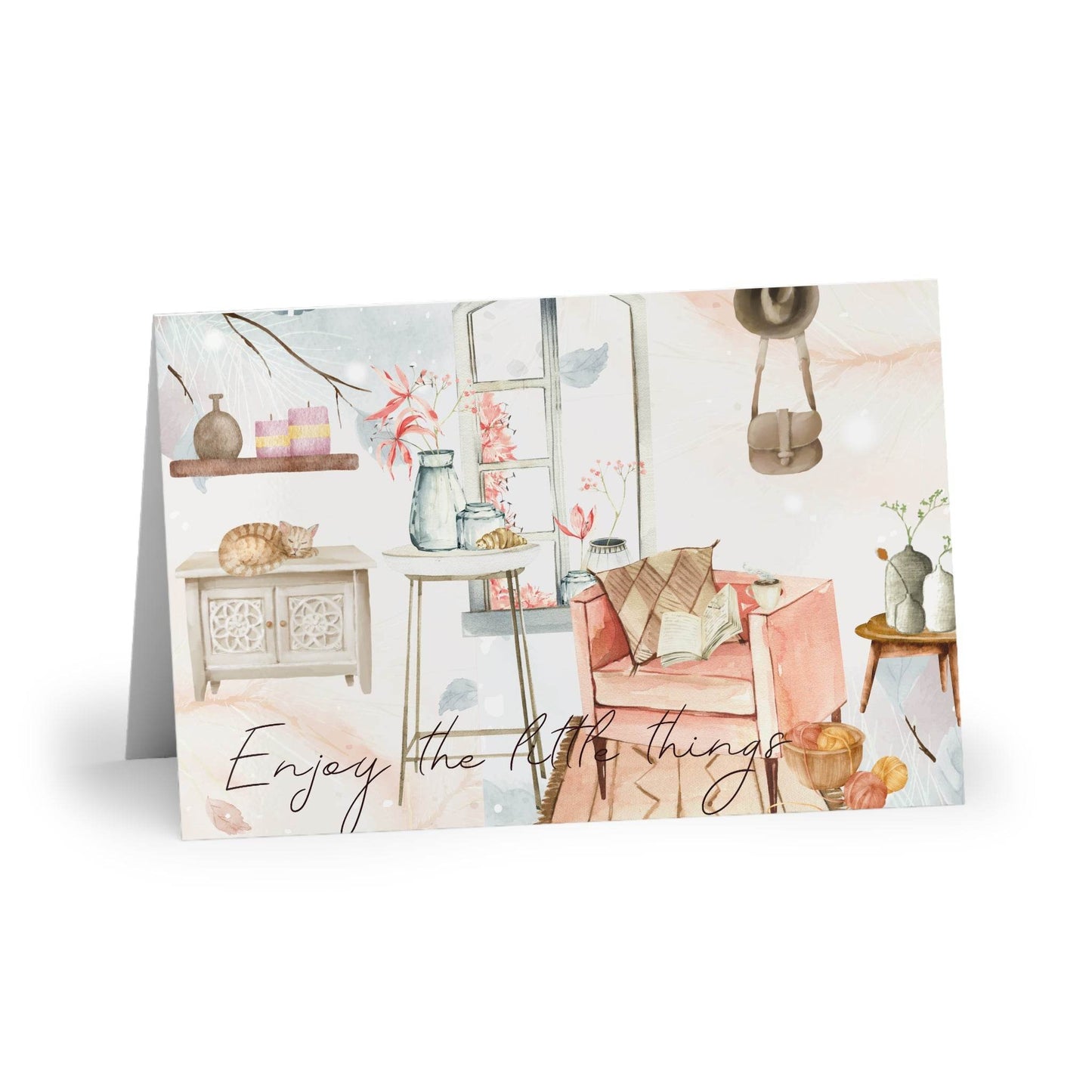 The Dreamer's Bookshop "Living room" Enjoy the Little Things Card - The Dreamer's Bookshop.