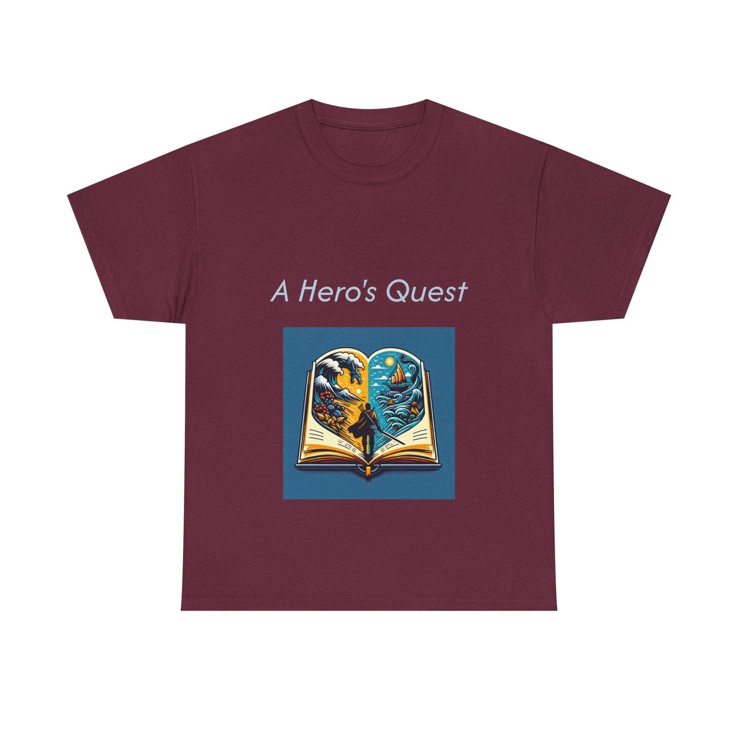 Adventurous - Unisex Heavy Cotton Tee - Hero's Quest - The Dreamer's Bookshop.